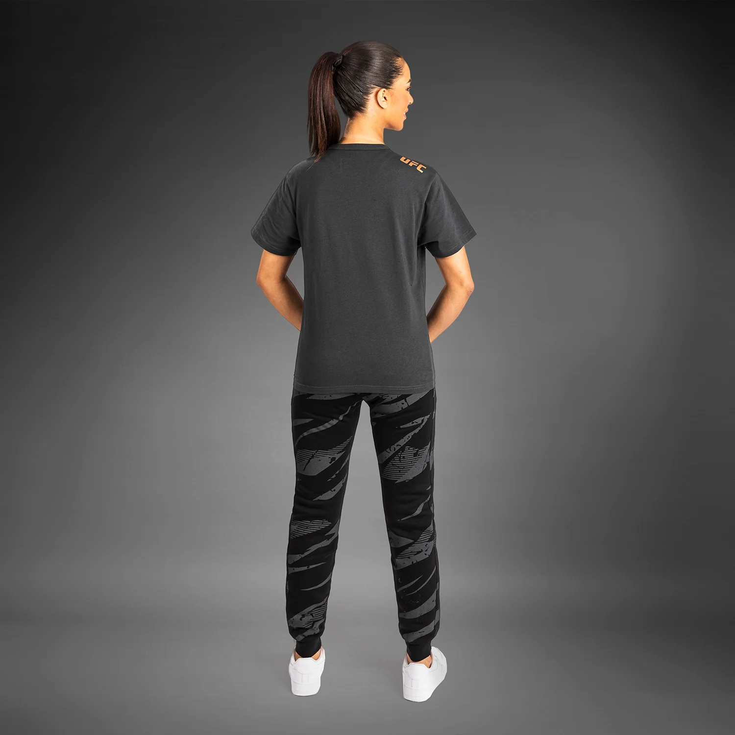 UFC Adrenaline by Venum Fight Week Women’s Short Sleeve Cotton T-Shirt - Charcoal Grey - Image 4