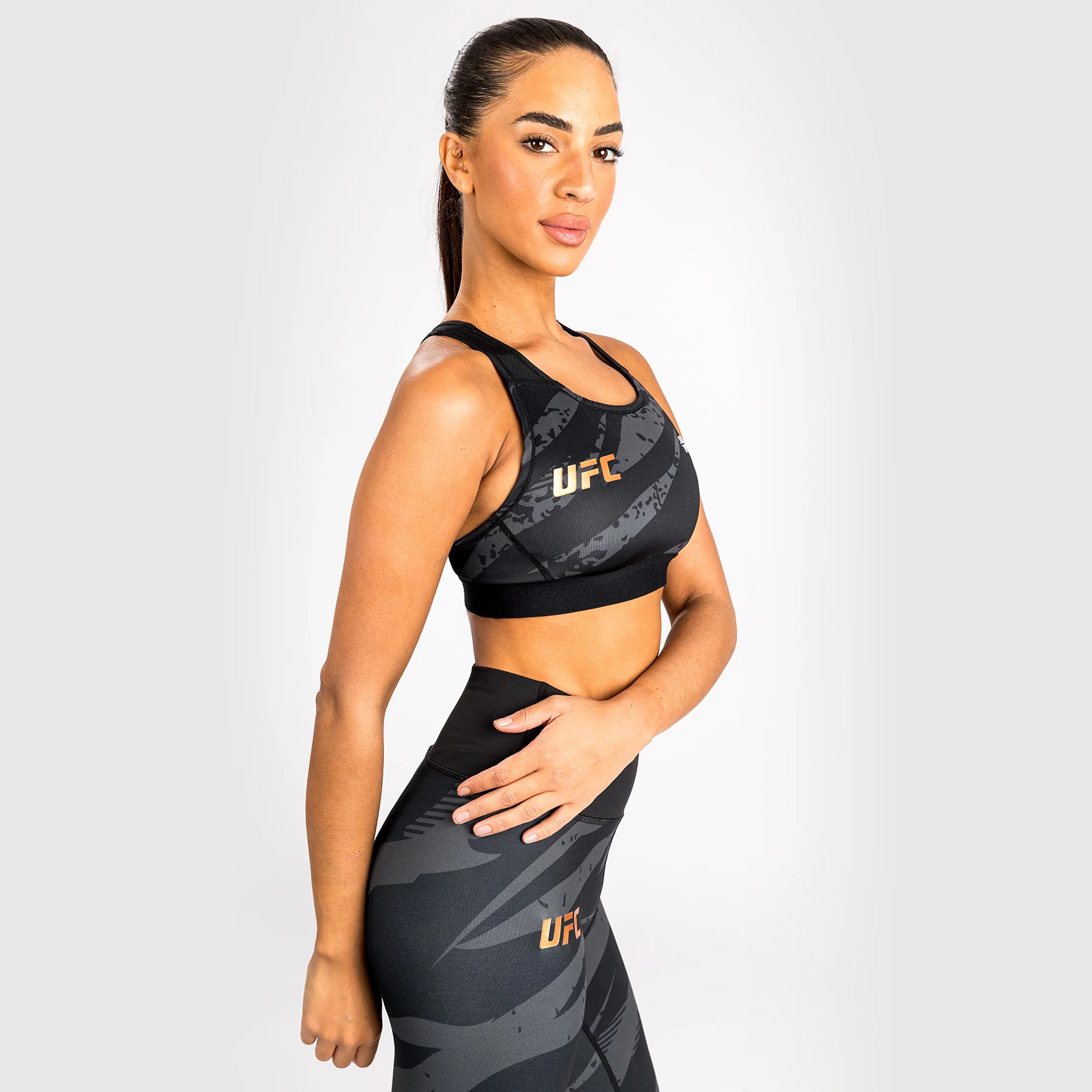 UFC Adrenaline by Venum Fight Week Women’s Sports Bra - Urban Camo - Image 3