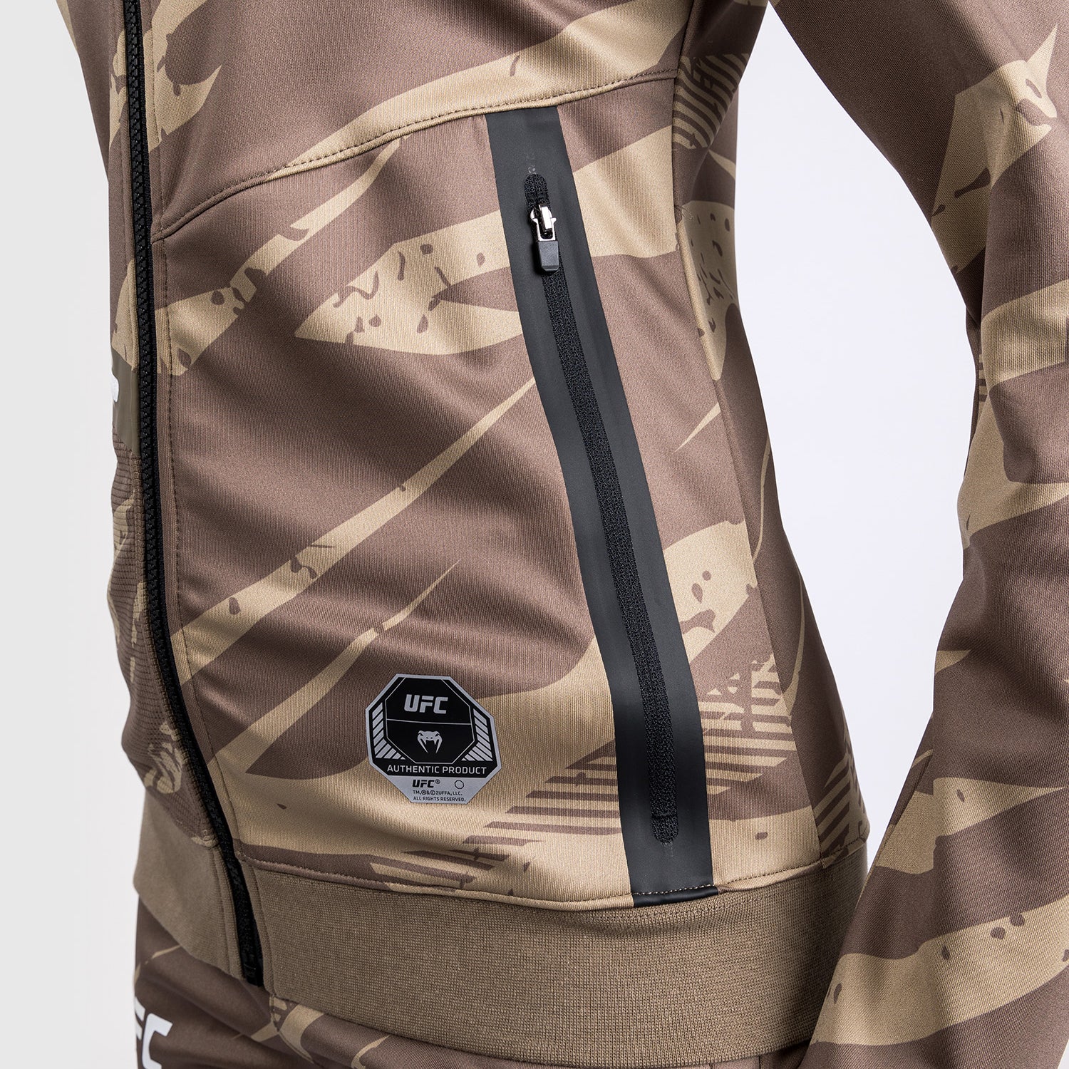 UFC Adrenaline by Venum Fight Week Women’s Zip Hoodie - Desert Camo - Image 6