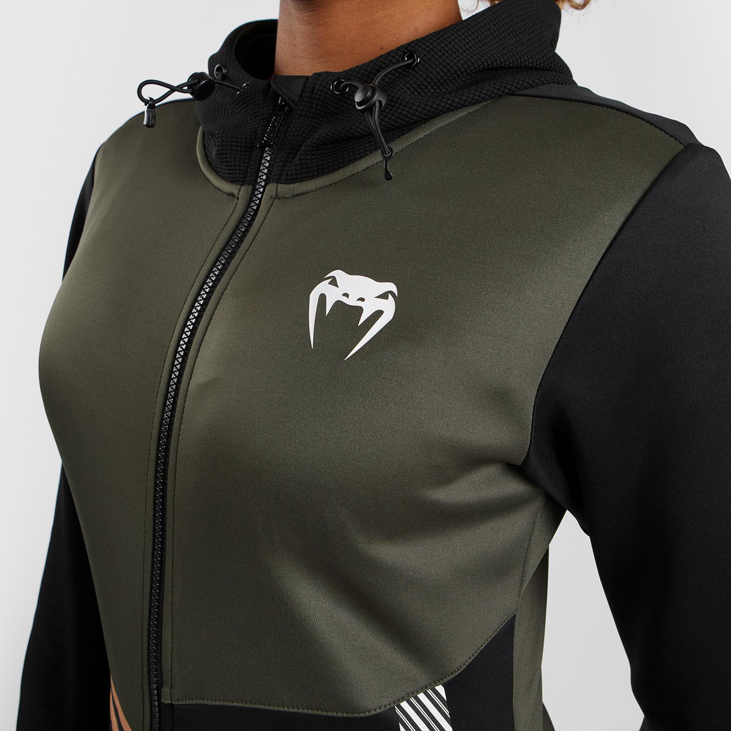 UFC Adrenaline by Venum Fight Week  Women’s Zip Hoodie - Khaki/Bronze - Image 6