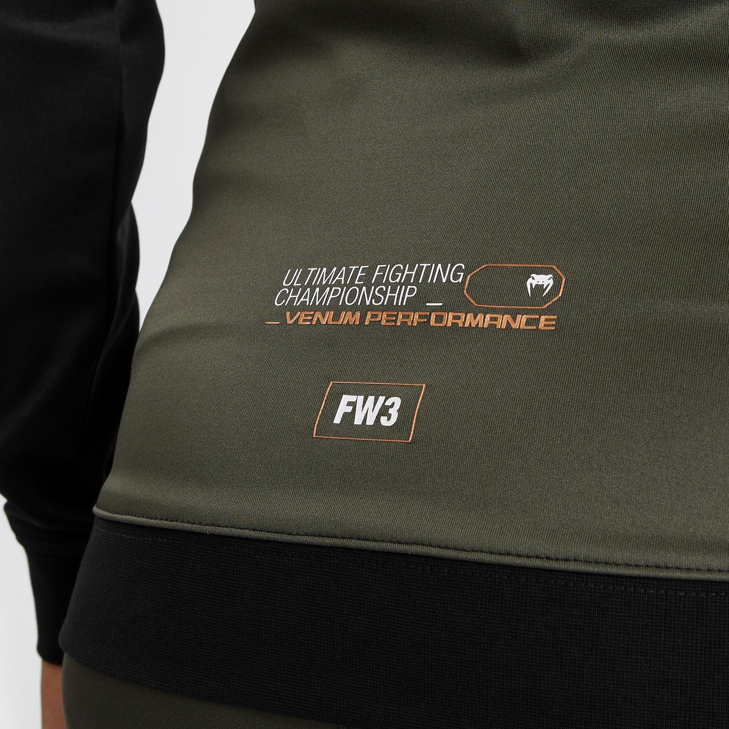 UFC Adrenaline by Venum Fight Week  Women’s Zip Hoodie - Khaki/Bronze - Image 8