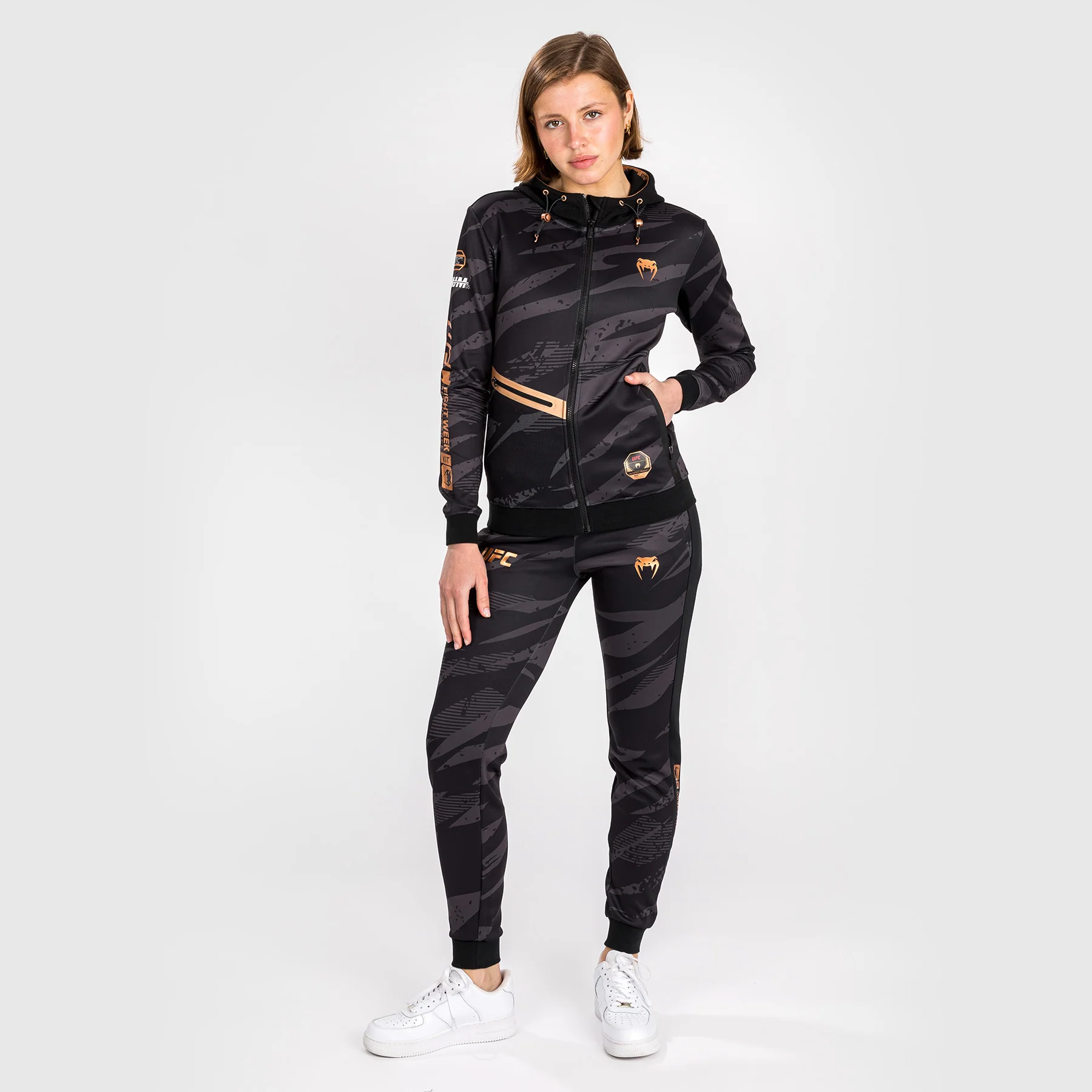 UFC Adrenaline by Venum Fight Week Women’s Zip Hoodie - Urban Camo - Image 2