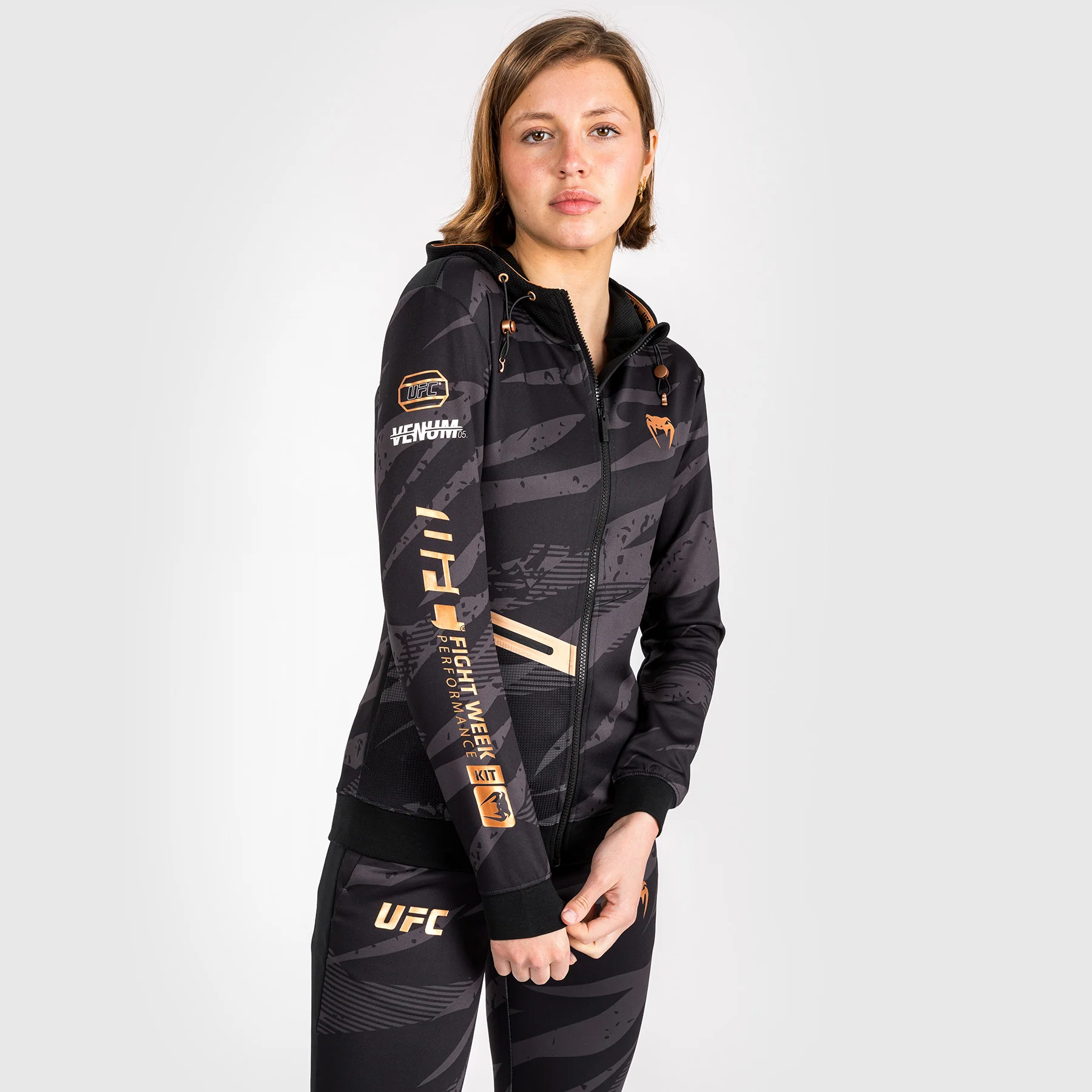 UFC Adrenaline by Venum Fight Week Women’s Zip Hoodie - Urban Camo - Image 3