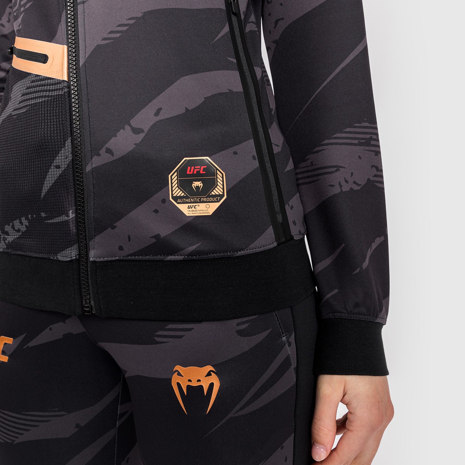 UFC Adrenaline by Venum Fight Week Women’s Zip Hoodie - Urban Camo - Image 7