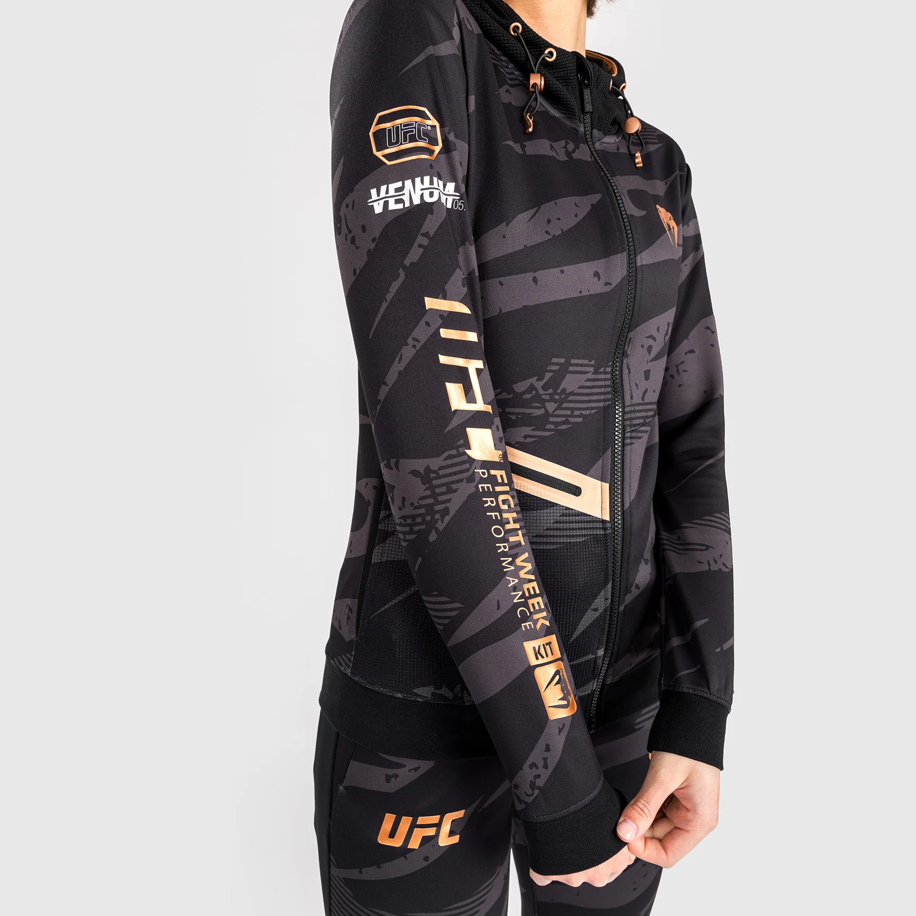UFC Adrenaline by Venum Fight Week Women’s Zip Hoodie - Urban Camo - Image 8