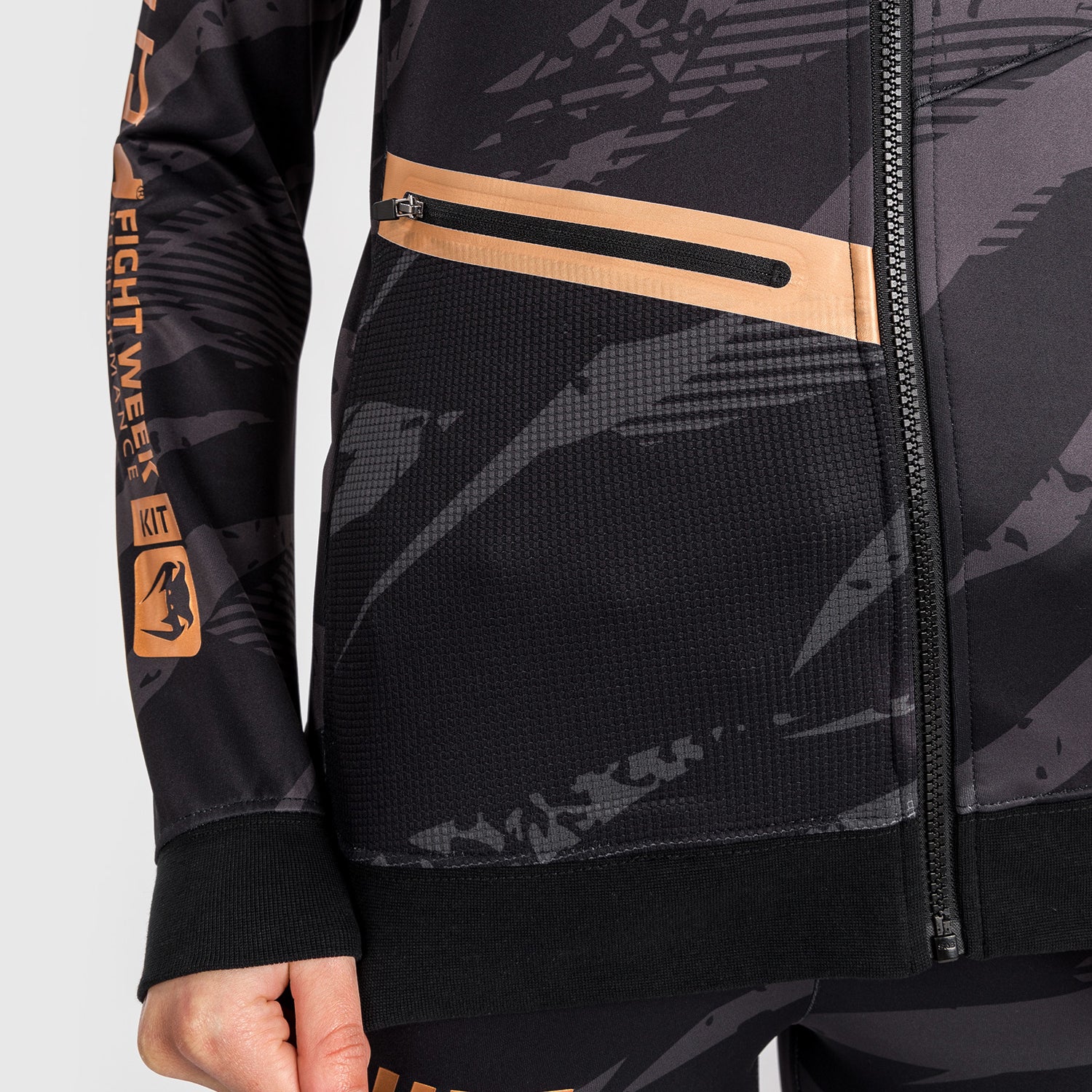 UFC Adrenaline by Venum Fight Week Women’s Zip Hoodie - Urban Camo - Image 9