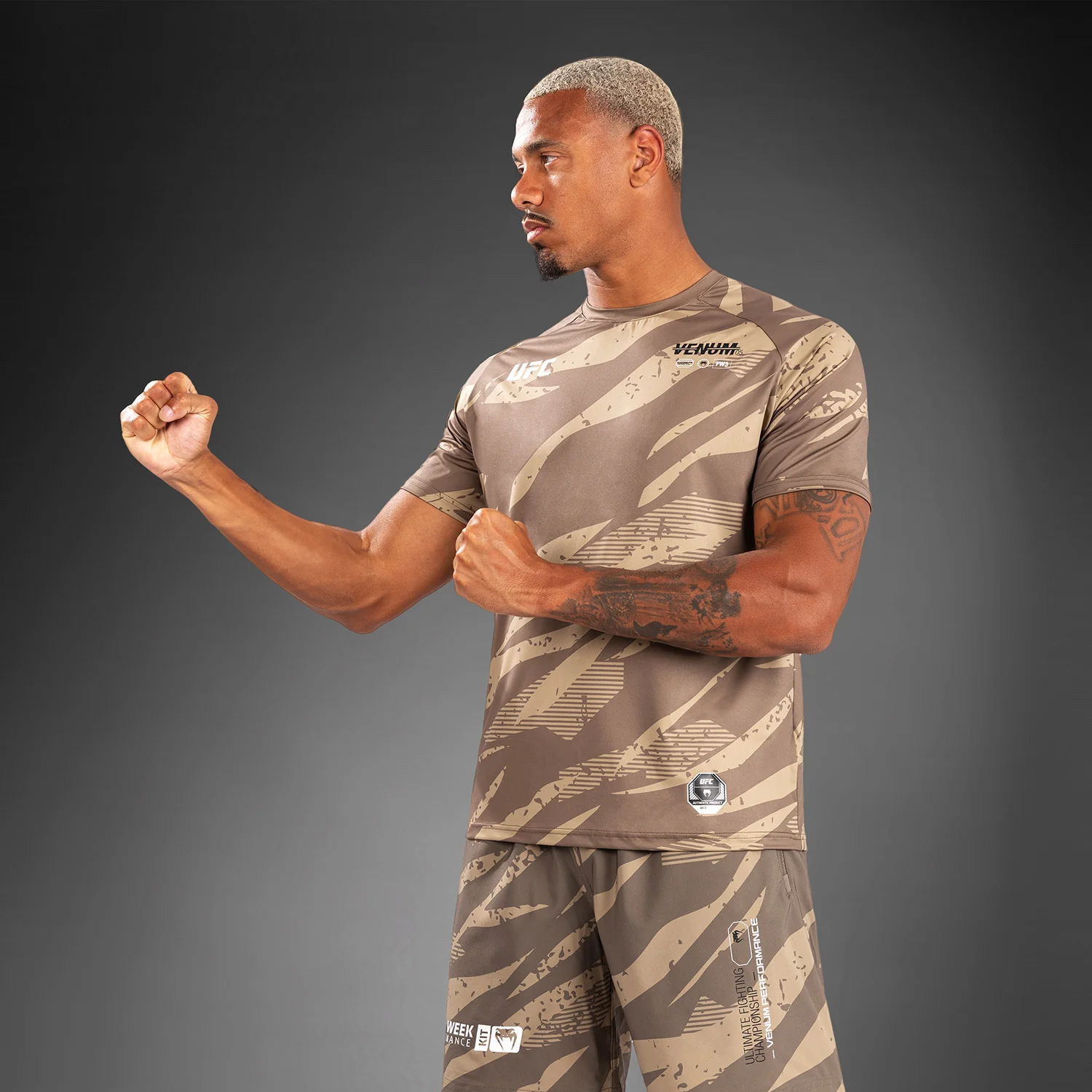 UFC Adrenaline by Venum Men's Fight Week Dry-Tech T-shirt - Desert Camo - Image 4