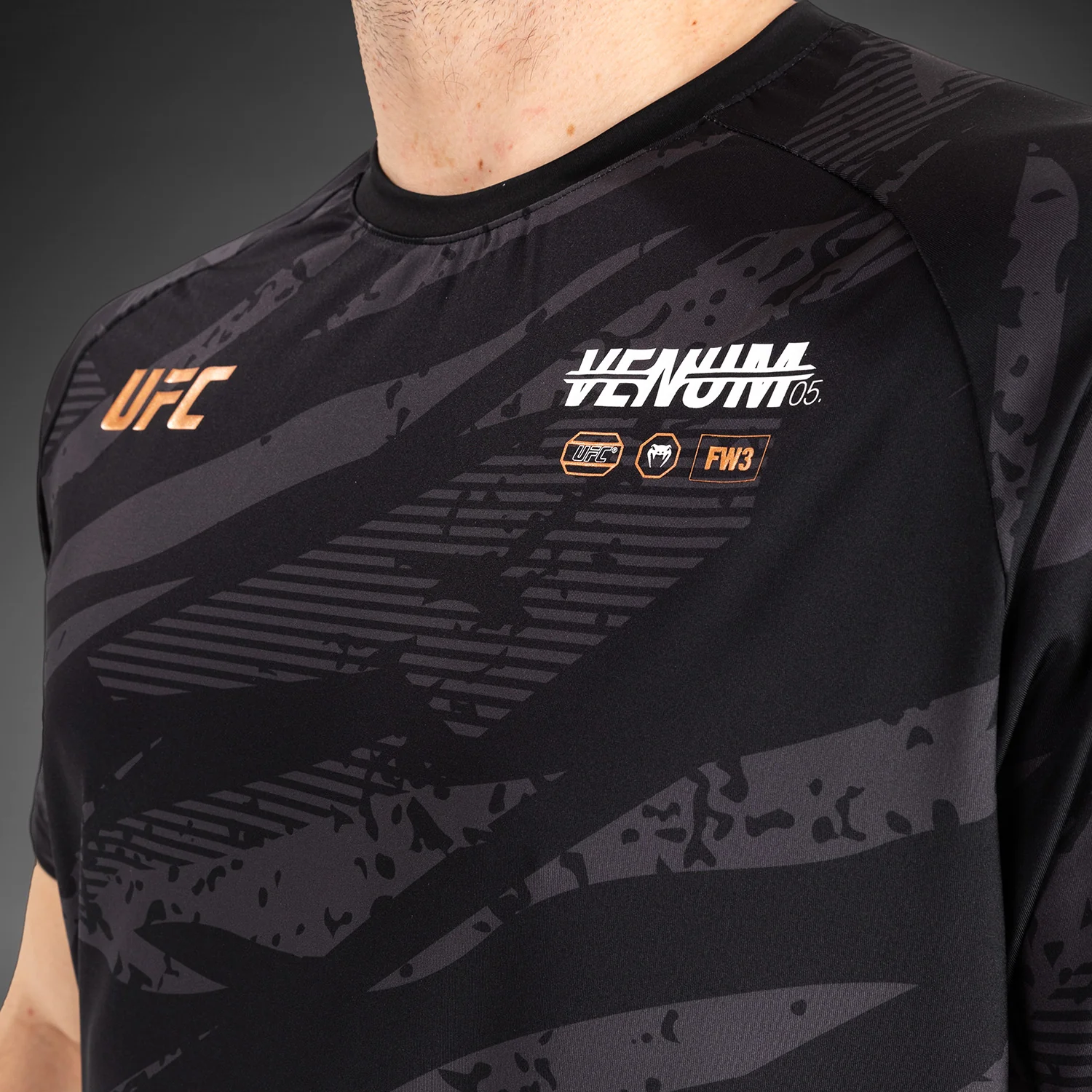 UFC Adrenaline by Venum Men's Fight Week Dry-Tech T-shirt - Urban Camo - Image 3