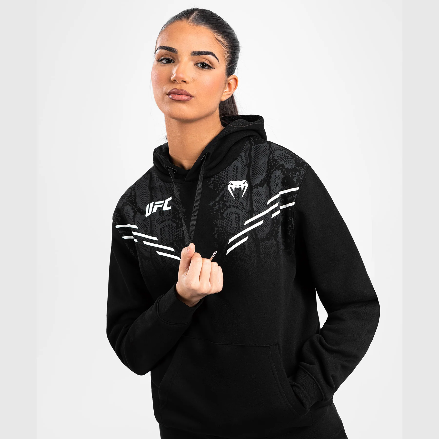 UFC Adrenaline by Venum Replica Women’s Pullover Hoodie - Black - Image 2