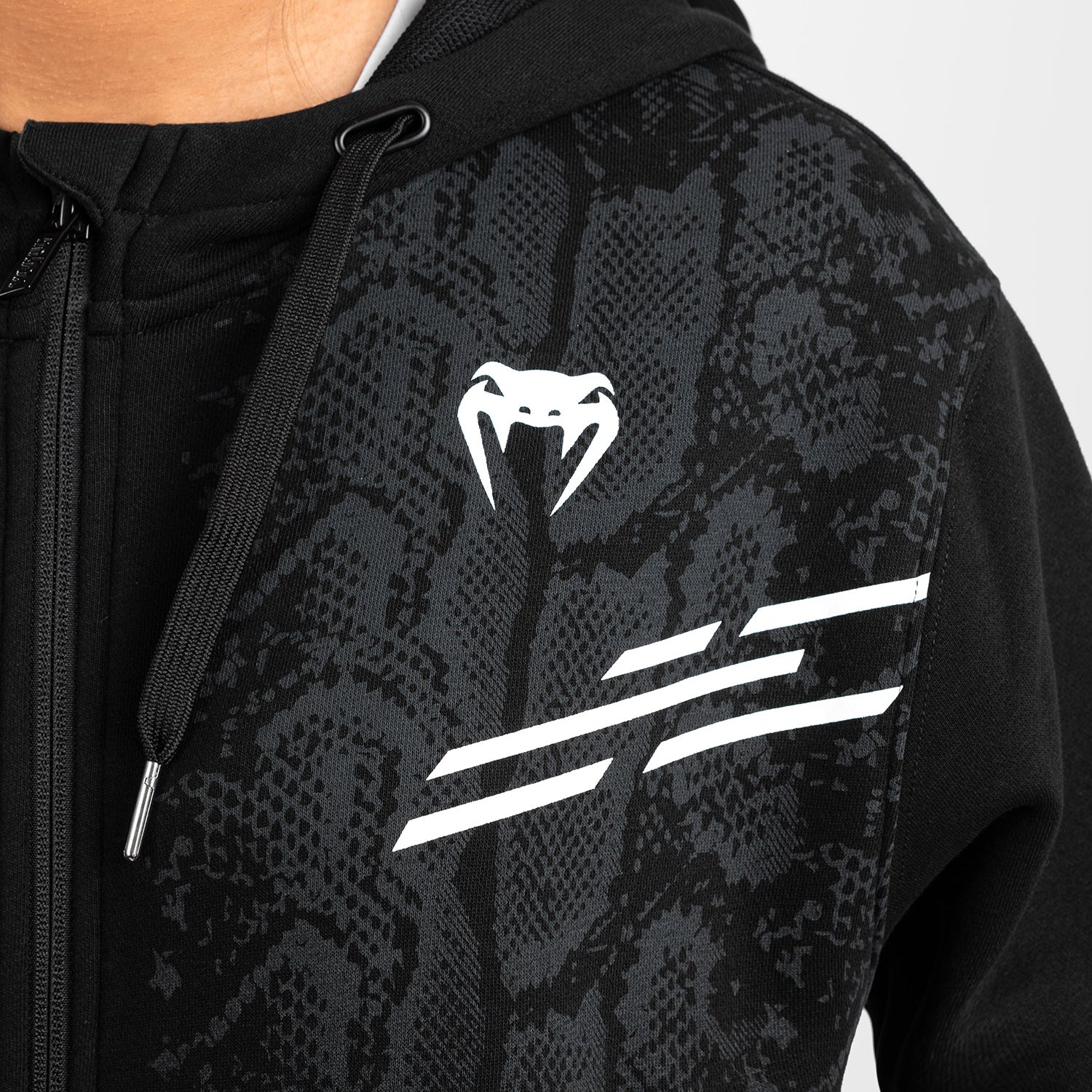 UFC Adrenaline by Venum Replica Women’s Zip Hoodie - Black - Image 3