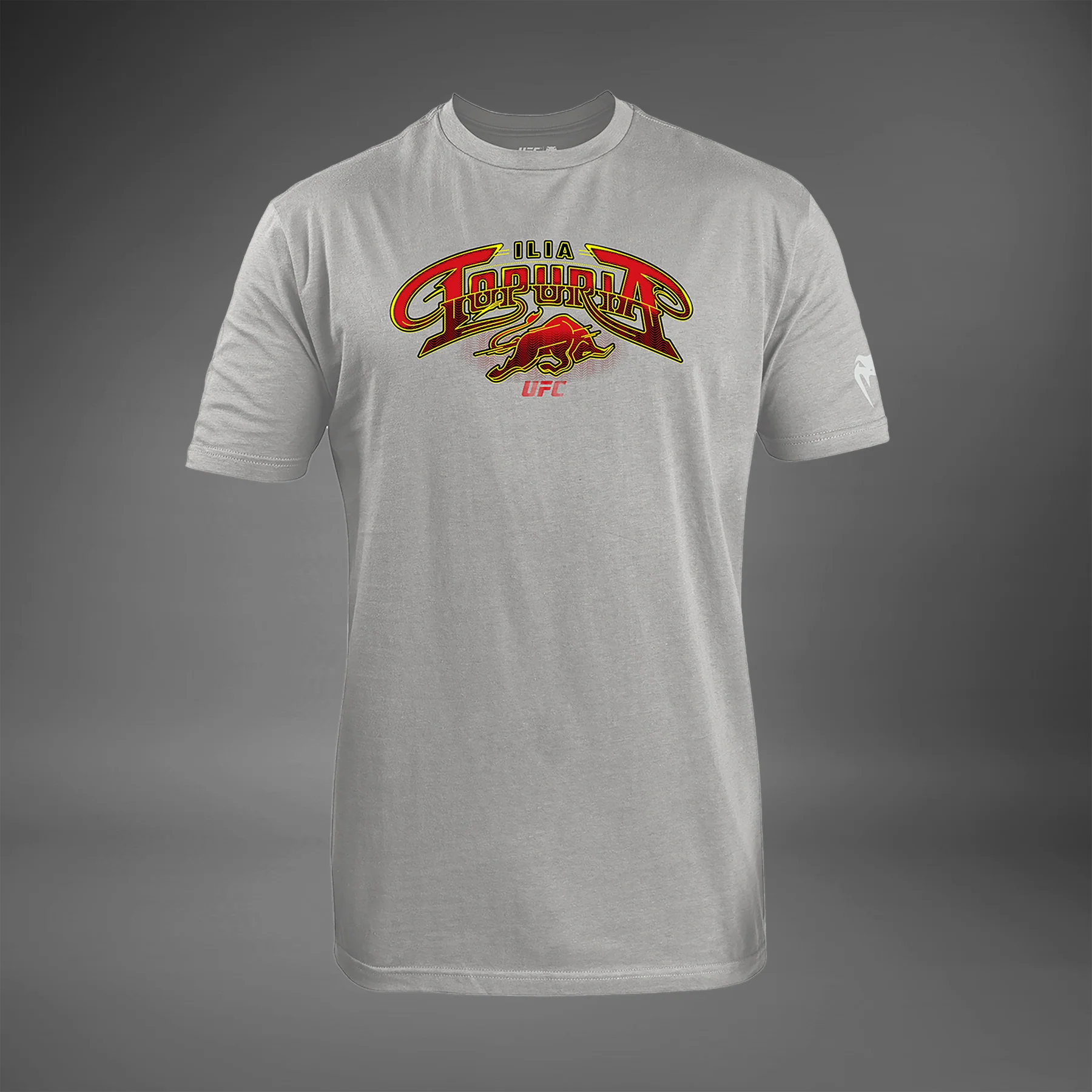 Men's UFC Unrivaled by Venum Heather Grey Ilia Topuria T-Shirt