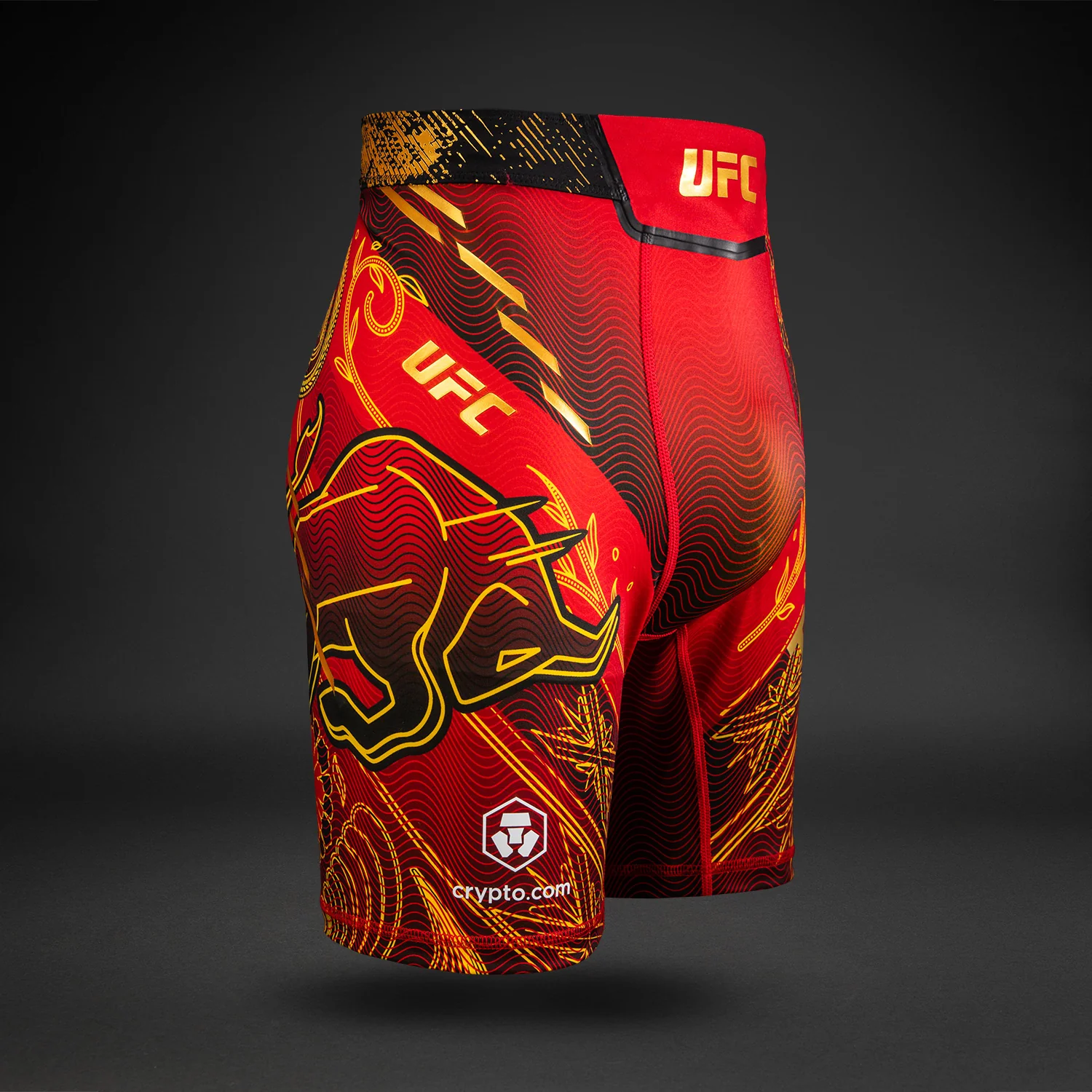 Men's UFC Unrivaled by Venum Red Ilia Topuria Vale Tudo Short - Image 4