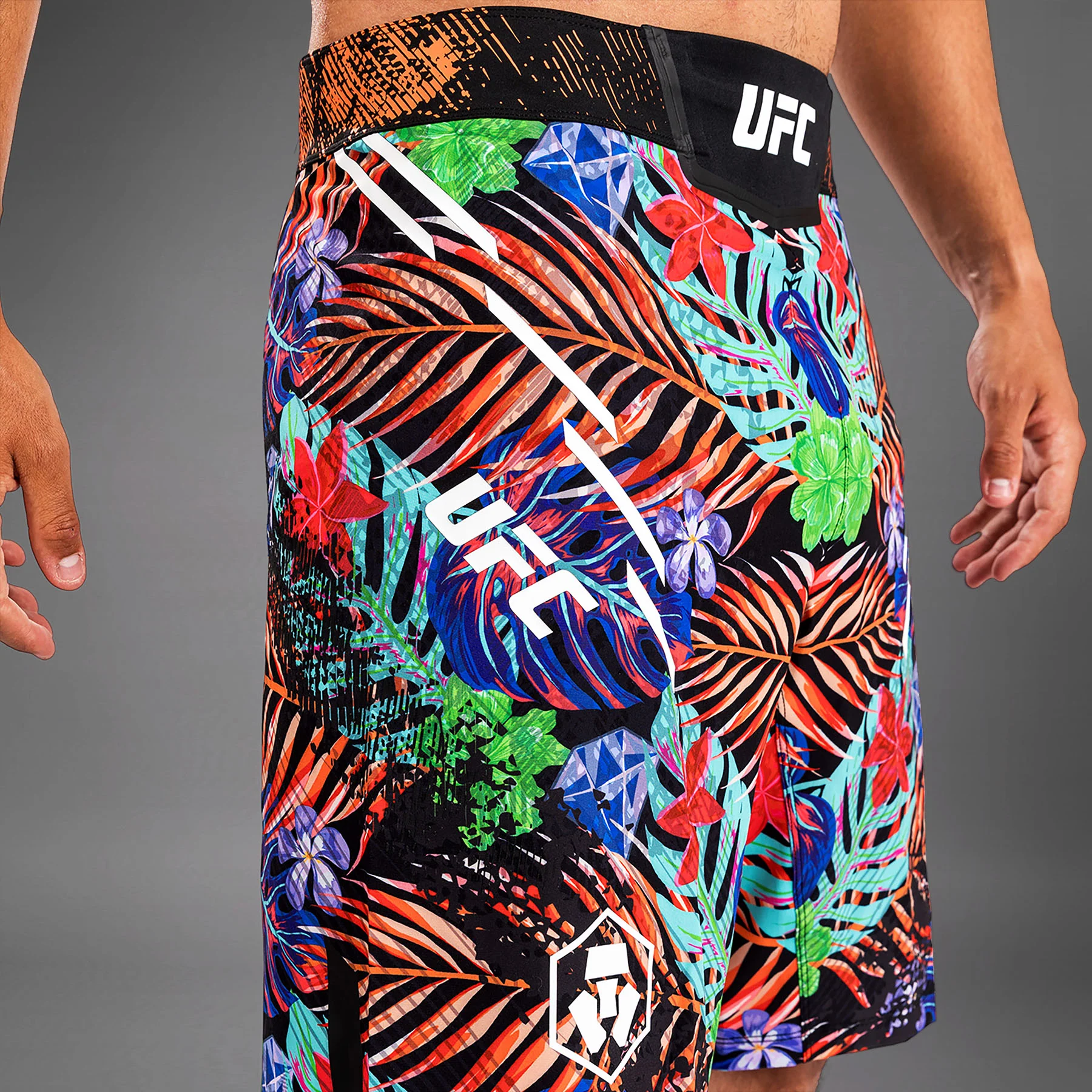 Men's UFC Unrivaled by Venum Blue Dustin Poirier Long Fit Fight Short - Image 7