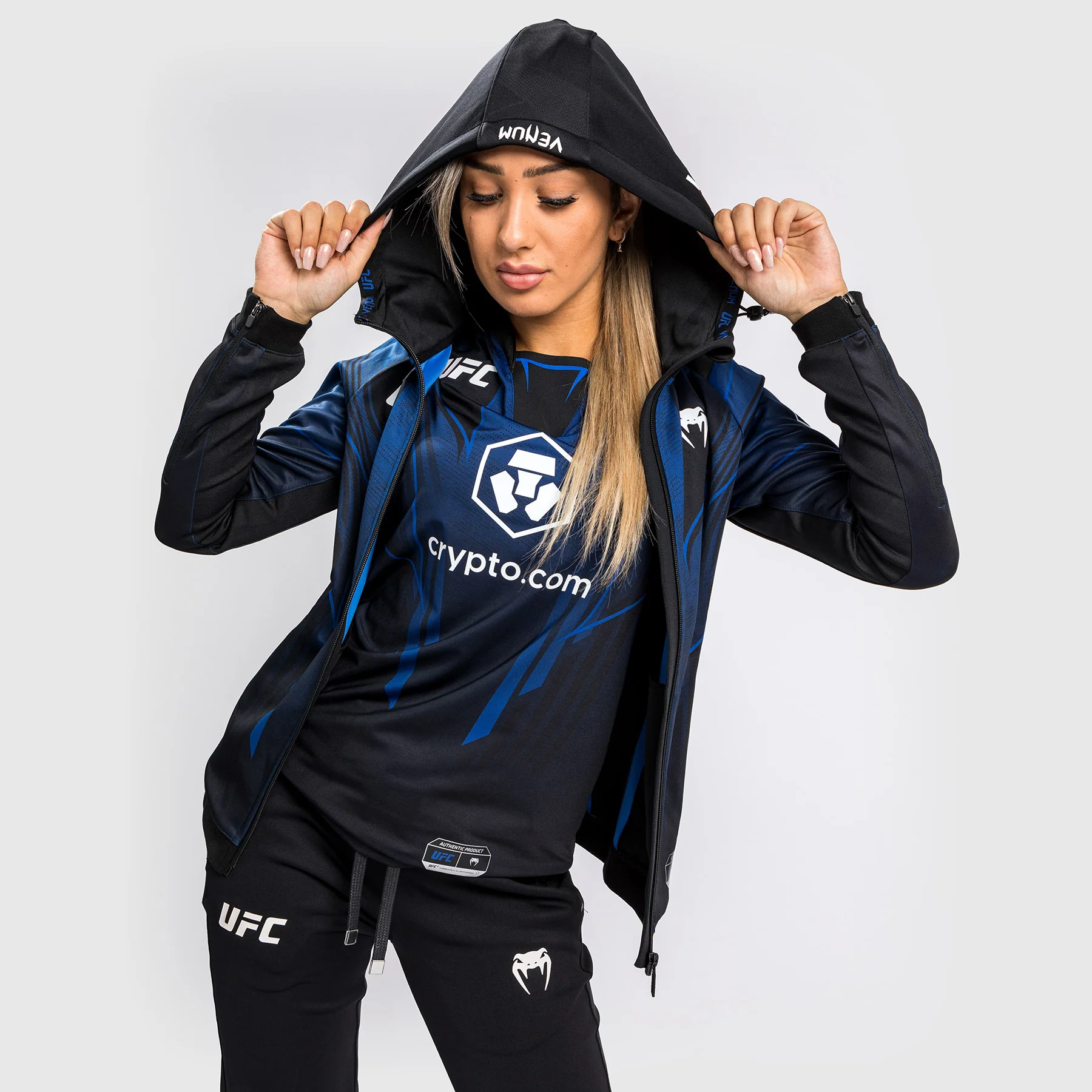 Ufc Authentic Fight Night 2.0 Kit By Venum Women's Walkout Hoodie - Midnight Edition - Image 4