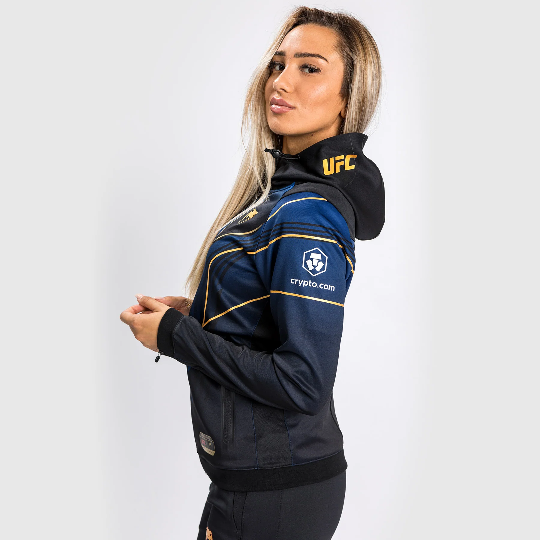 Ufc Authentic Fight Night 2.0 Kit By Venum Women's Walkout Hoodie - Midnight Edition - Champion - Image 3