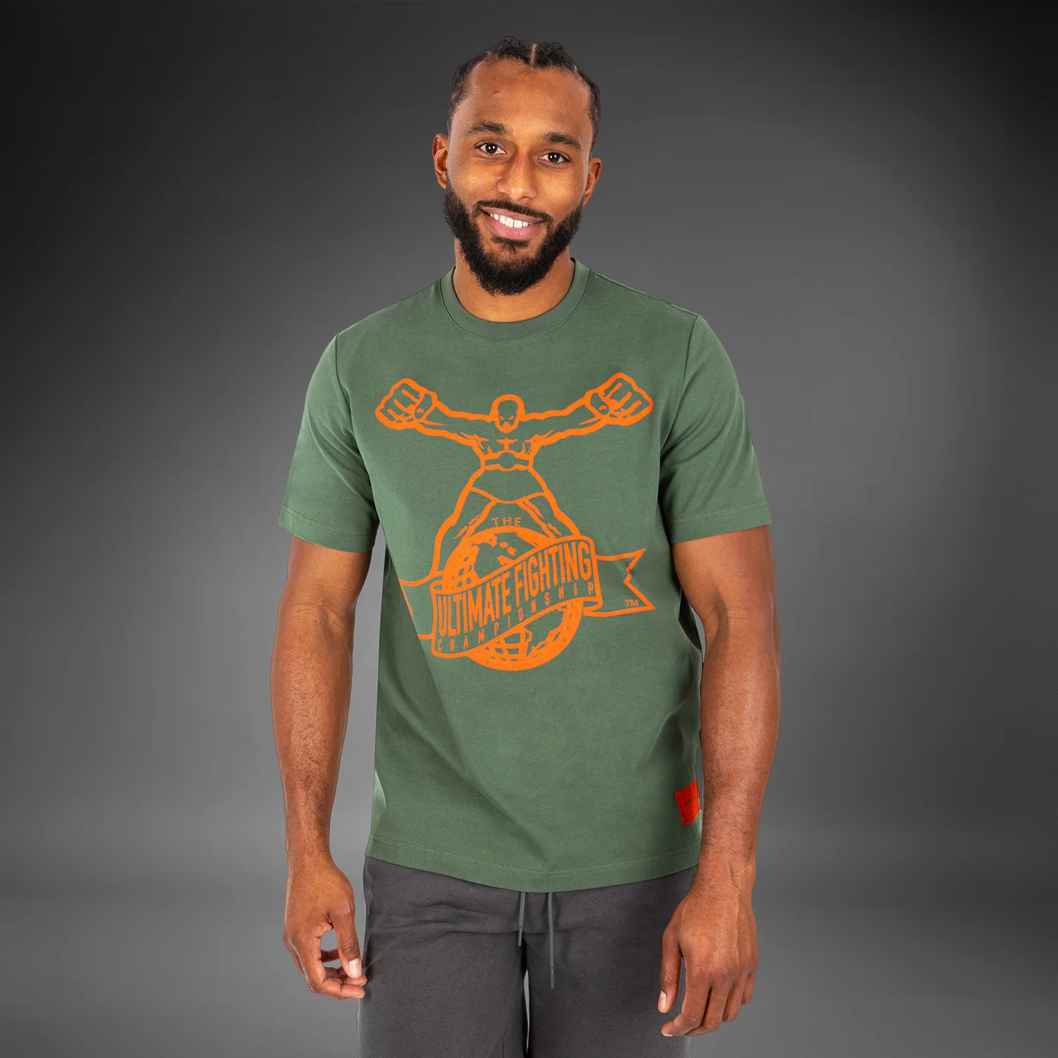 UFC by Venum Ulti-Man T-Shirt - Khaki/Orange - Image 3