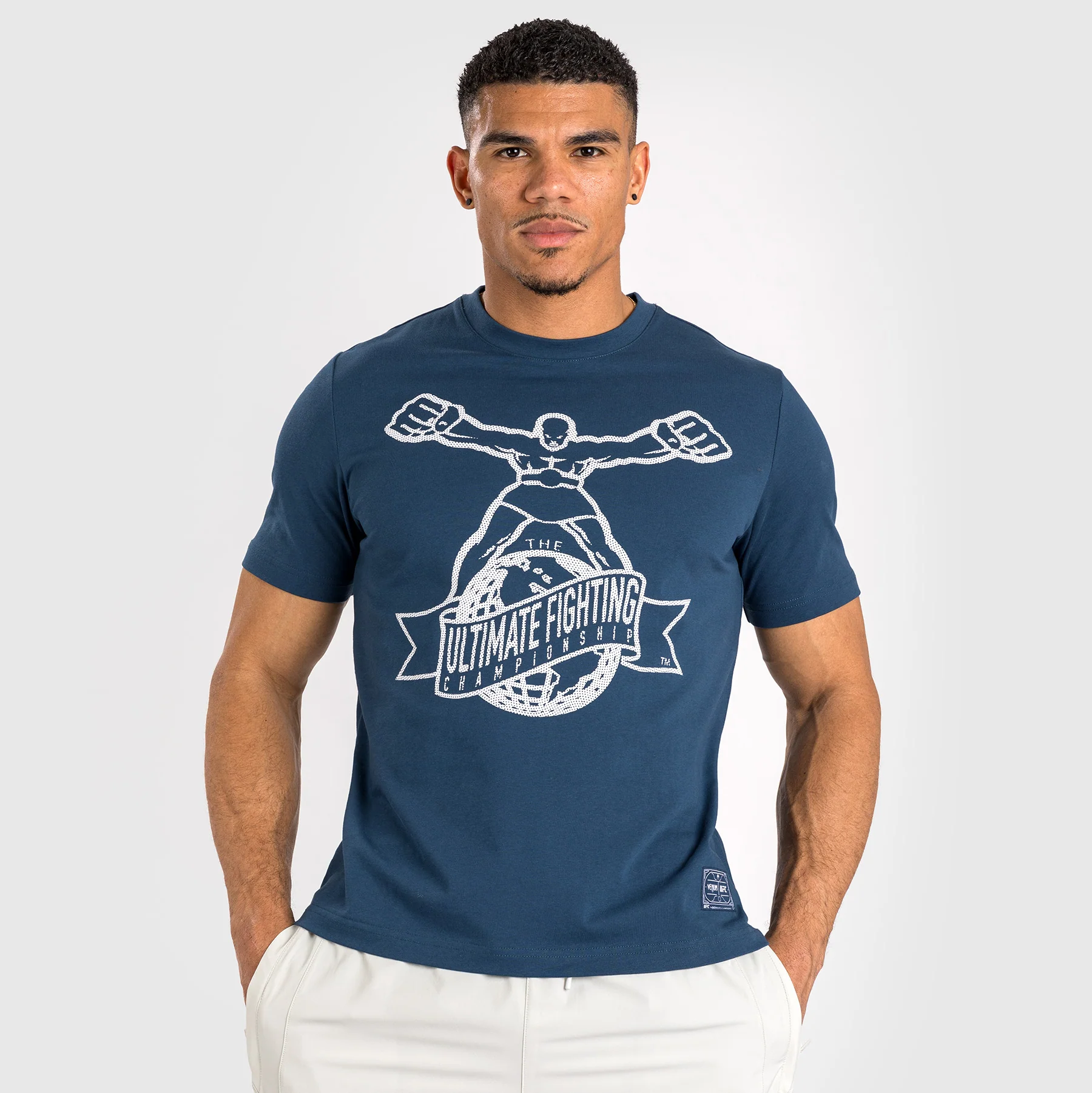 UFC by Venum Ulti-Man T-Shirt - Navy Blue/ White - Image 3