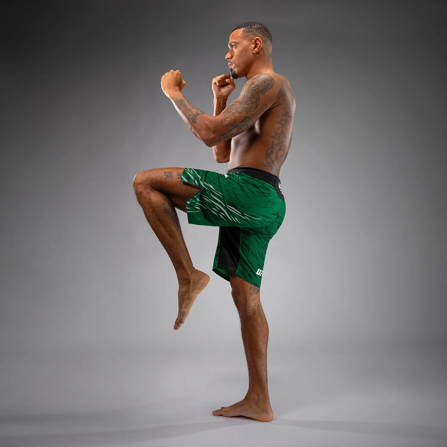 UFC Fusion by Venum Authentic Fight Night Men’s Fight Short - Long Fit - Green - Image 4