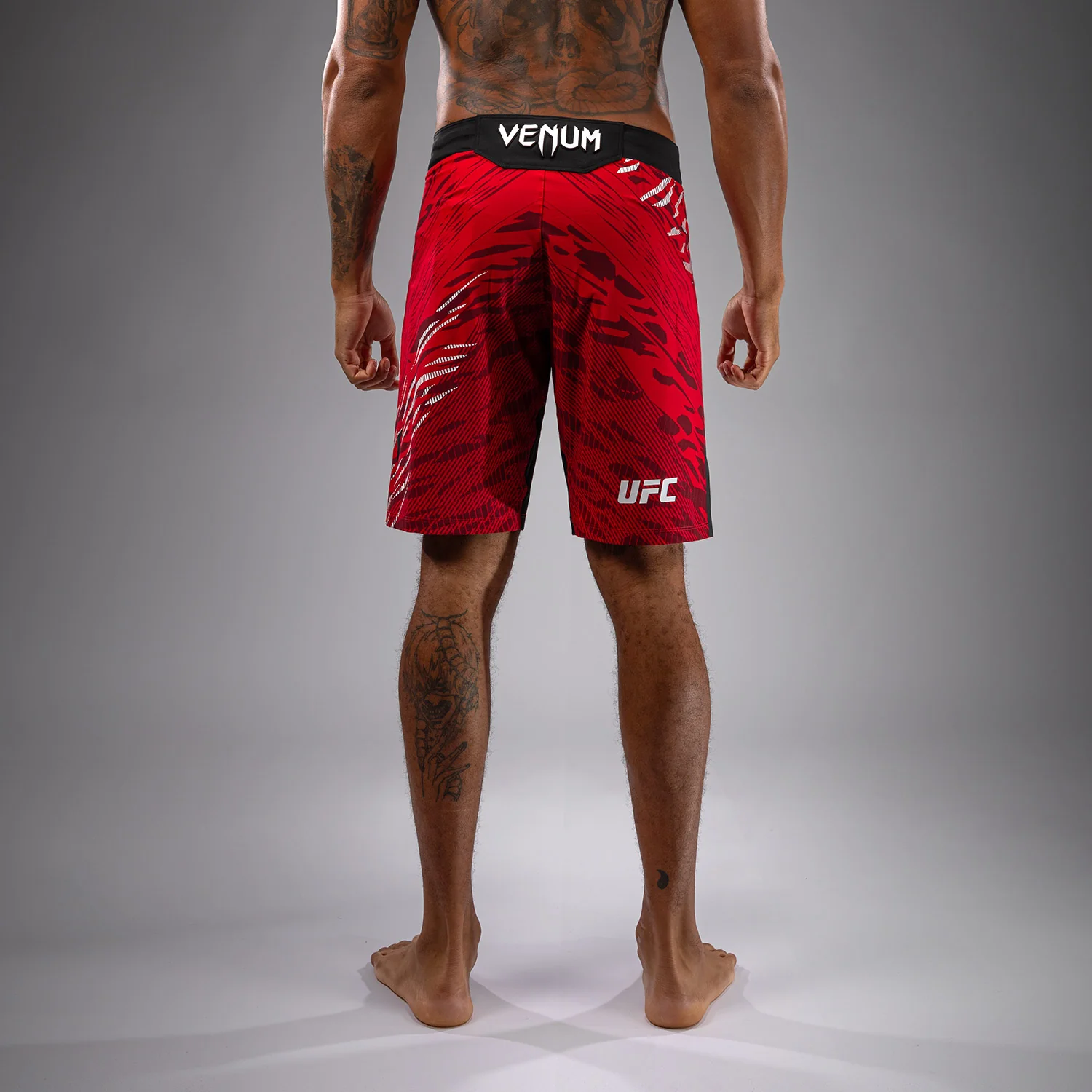 UFC Fusion by Venum Authentic Fight Night Men’s Fight Short - Long Fit - Red - Image 2