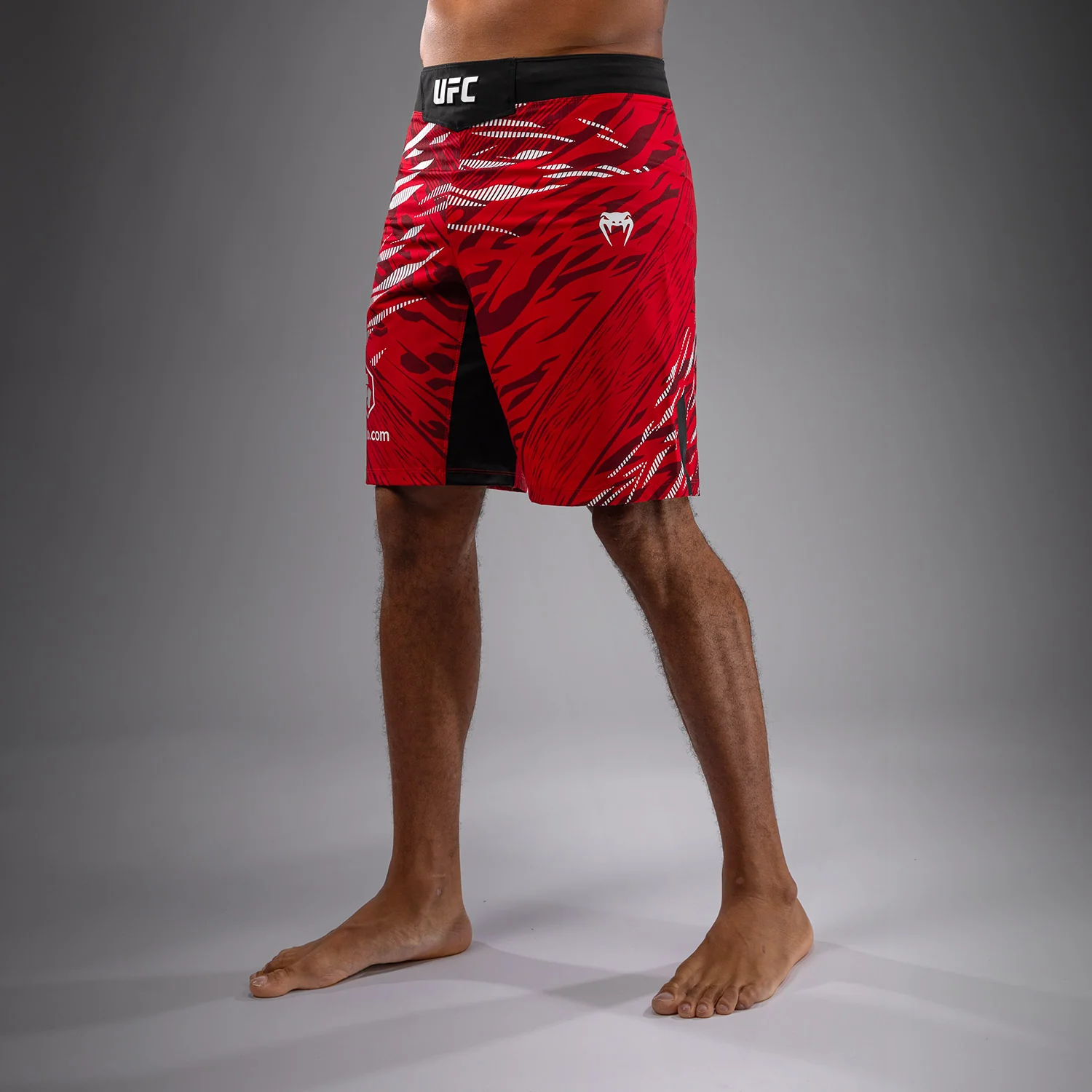 UFC Fusion by Venum Authentic Fight Night Men’s Fight Short - Long Fit - Red - Image 3