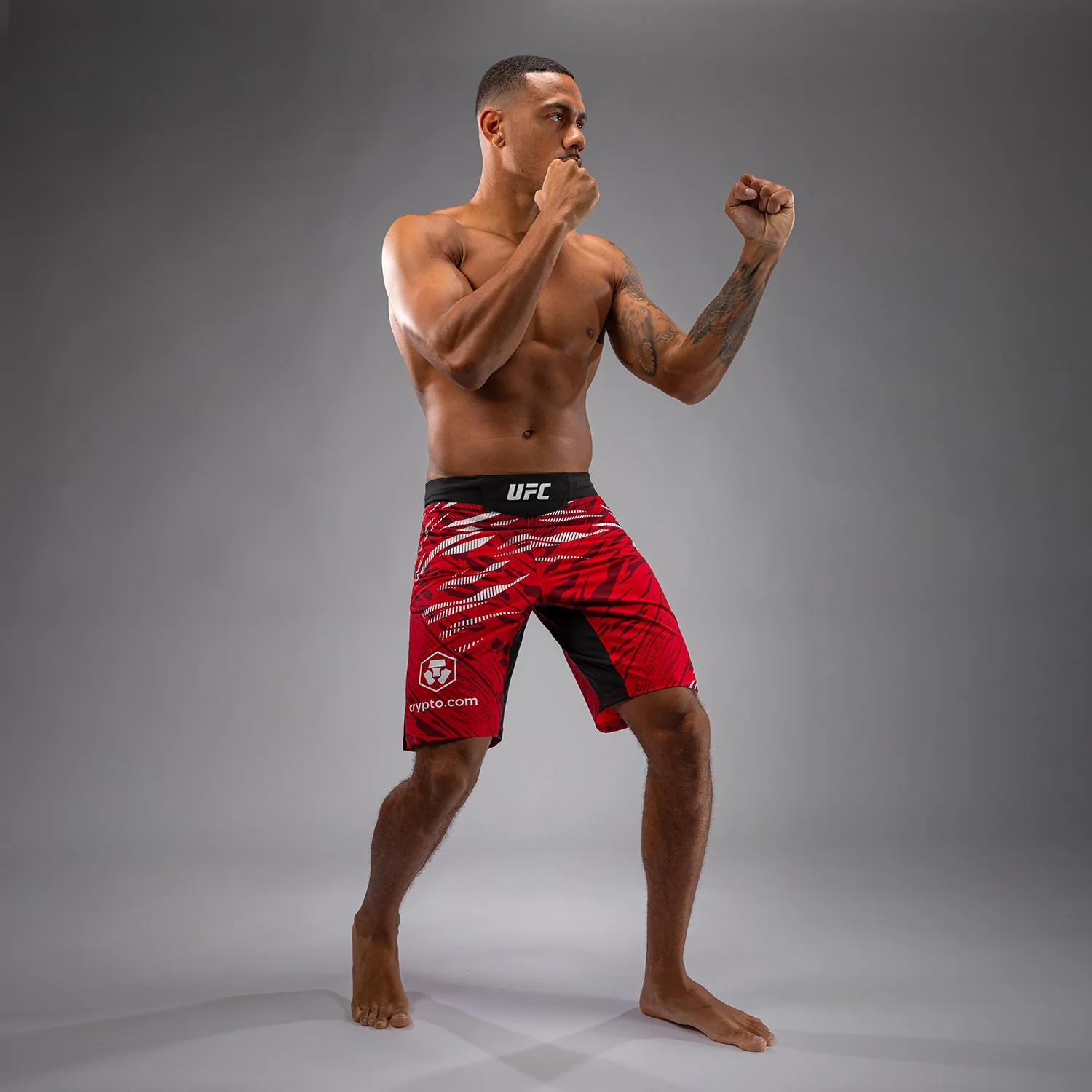 UFC Fusion by Venum Authentic Fight Night Men’s Fight Short - Long Fit - Red - Image 5