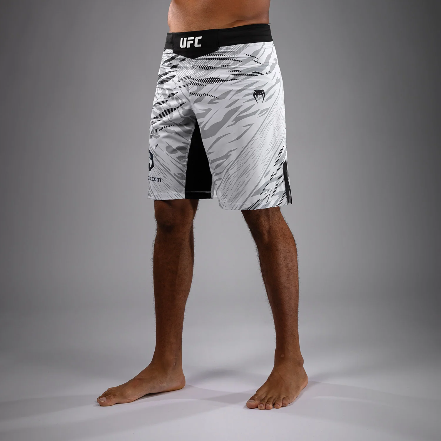 UFC Fusion by Venum Authentic Fight Night Men’s Fight Short - Long Fit - White - Image 2