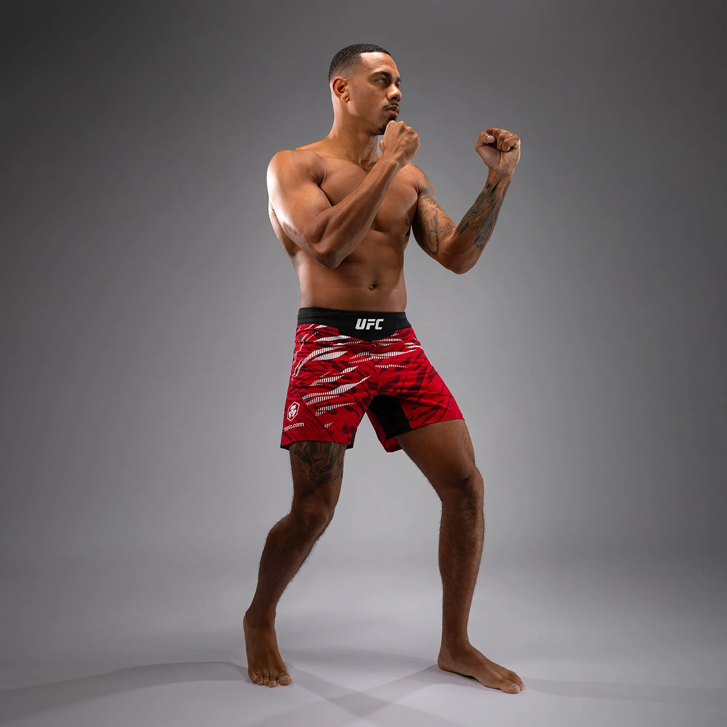 UFC Fusion by Venum Authentic Fight Night Men’s Fight Short - Short Fit - Red - Image 4