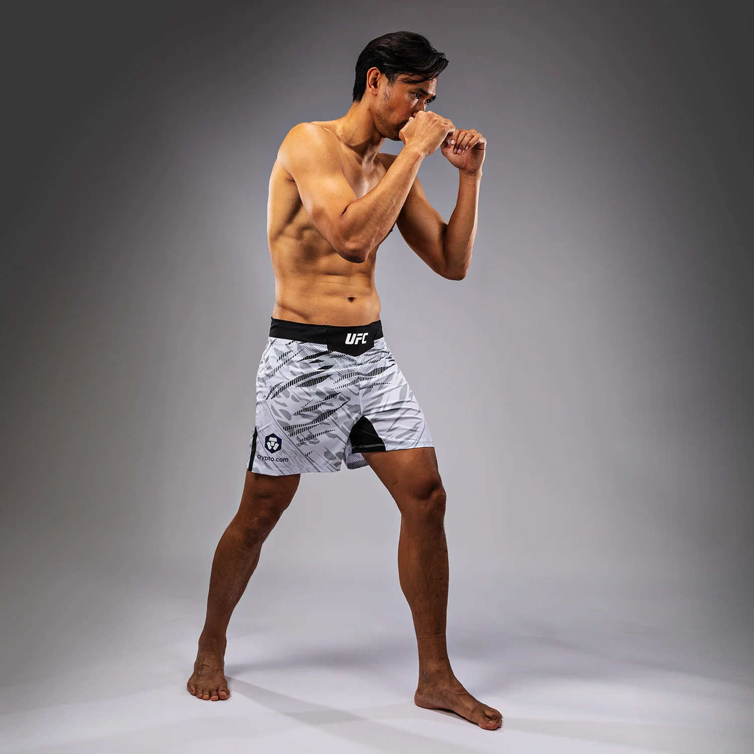UFC Fusion by Venum Authentic Fight Night Men’s Fight Short - Short Fit - White - Image 2