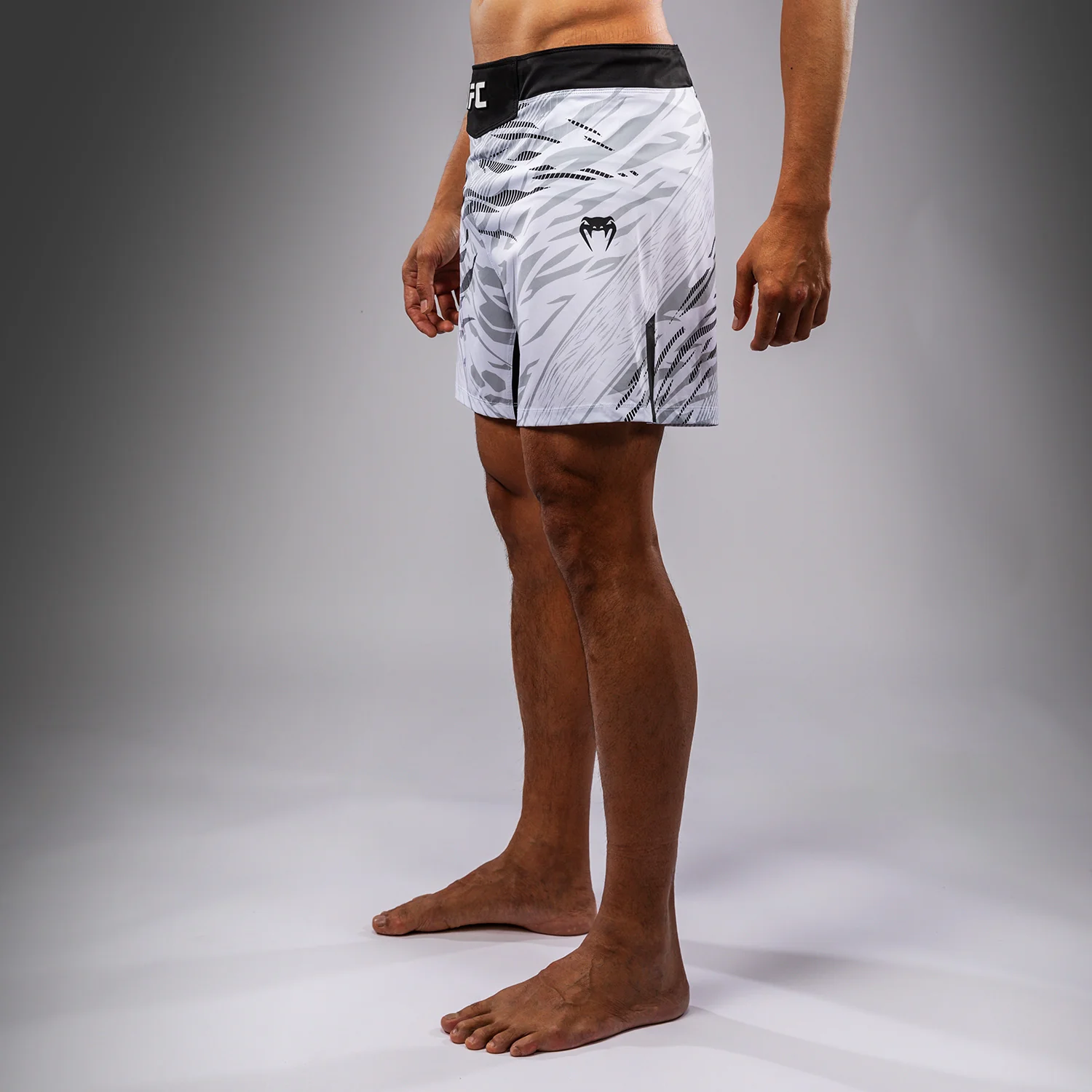 UFC Fusion by Venum Authentic Fight Night Men’s Fight Short - Short Fit - White - Image 3