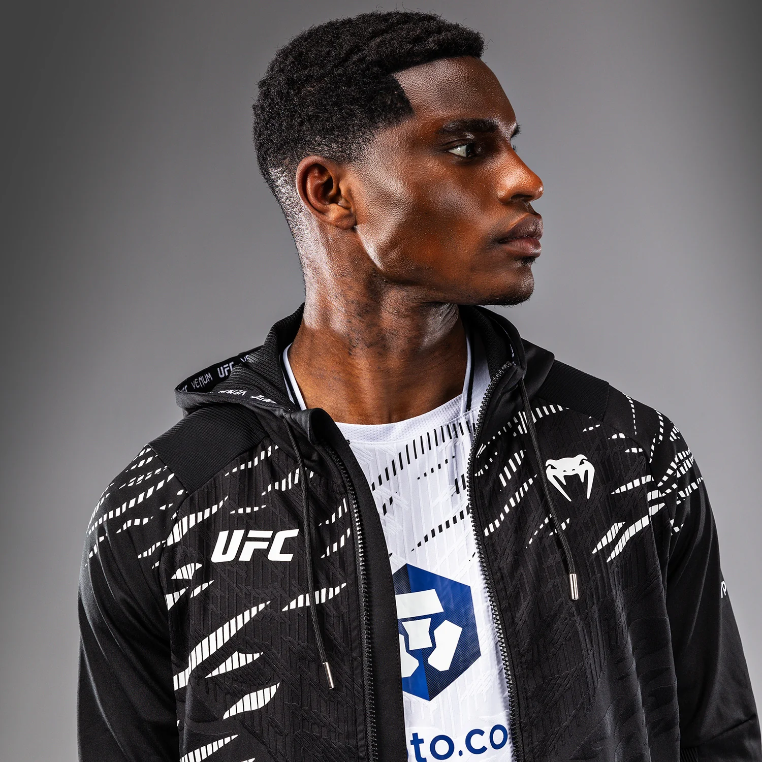UFC Fusion by Venum Authentic Fight Night Men’s Walkout Hoodie - Black - Image 7