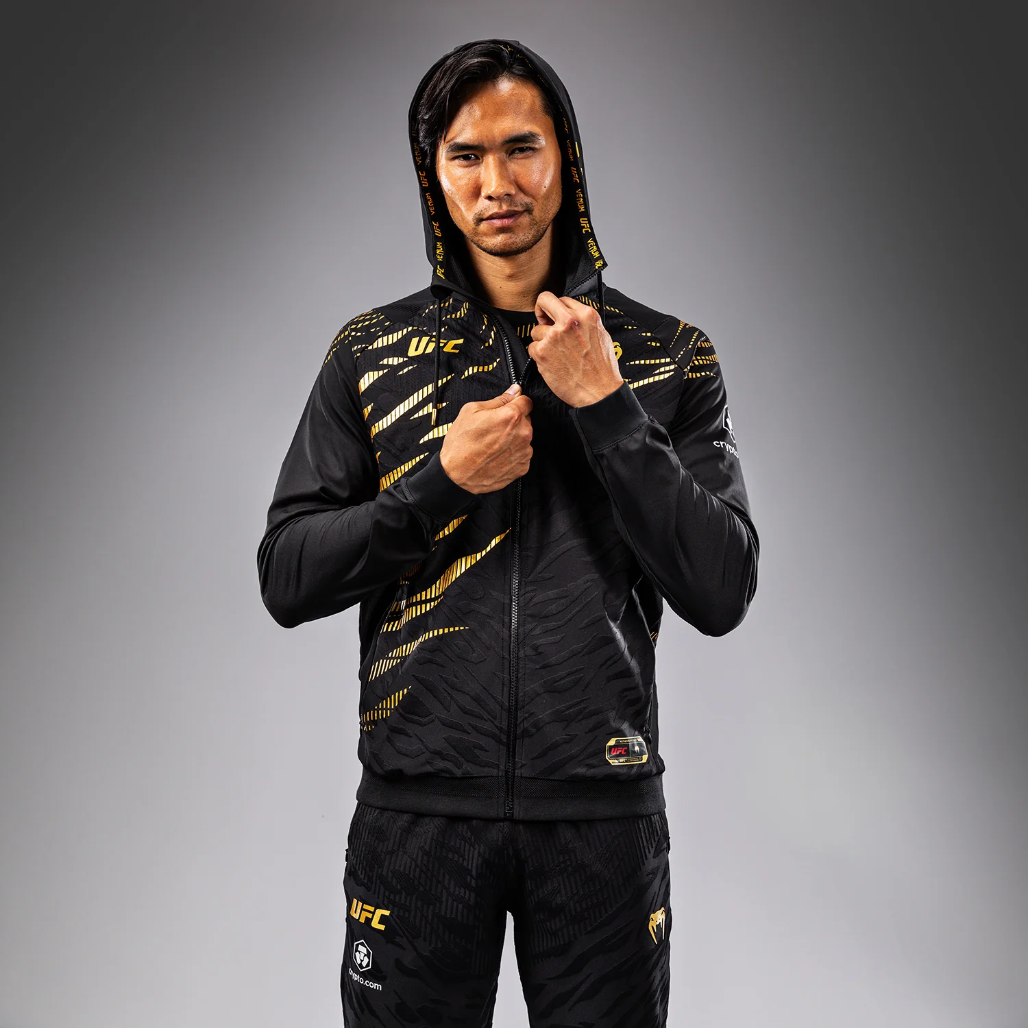 UFC Fusion by Venum Authentic Fight Night Men’s Walkout Hoodie - Champion - Image 3