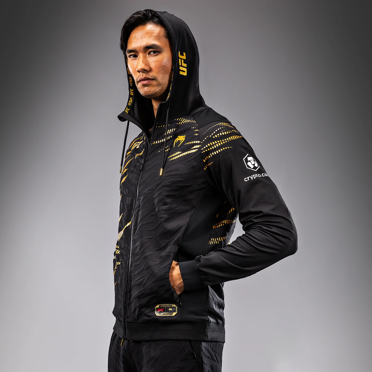 UFC Fusion by Venum Authentic Fight Night Men’s Walkout Hoodie - Champion - Image 6