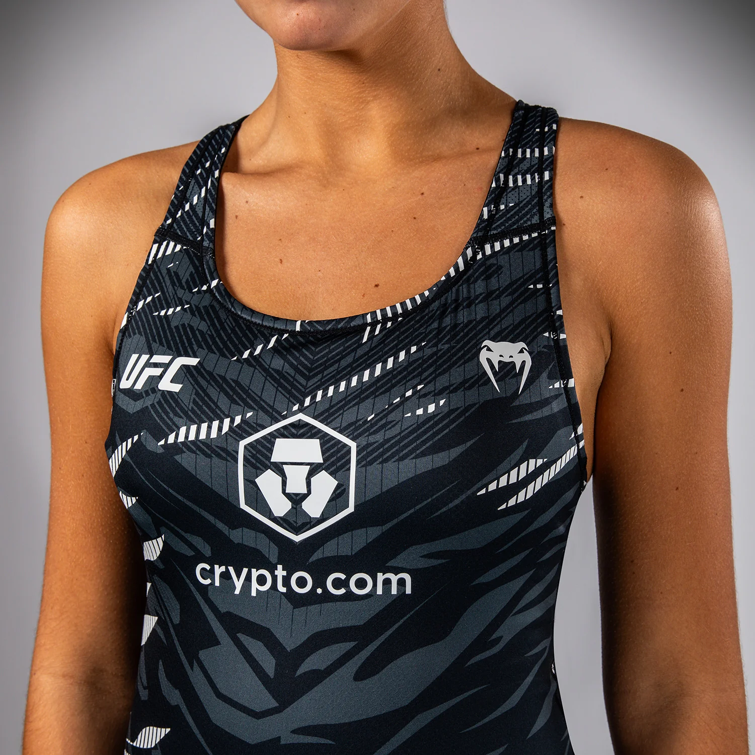 UFC Fusion by Venum Authentic Fight Night Women’s Fitted Tank With Shelf Bra - Black - Image 6
