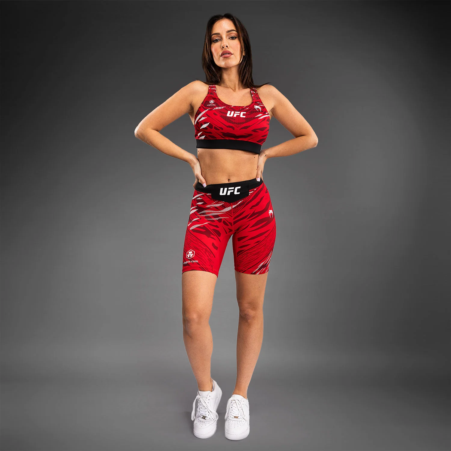 UFC Fusion by Venum Authentic Fight Night Women’s Sports Bra - Red - Image 7
