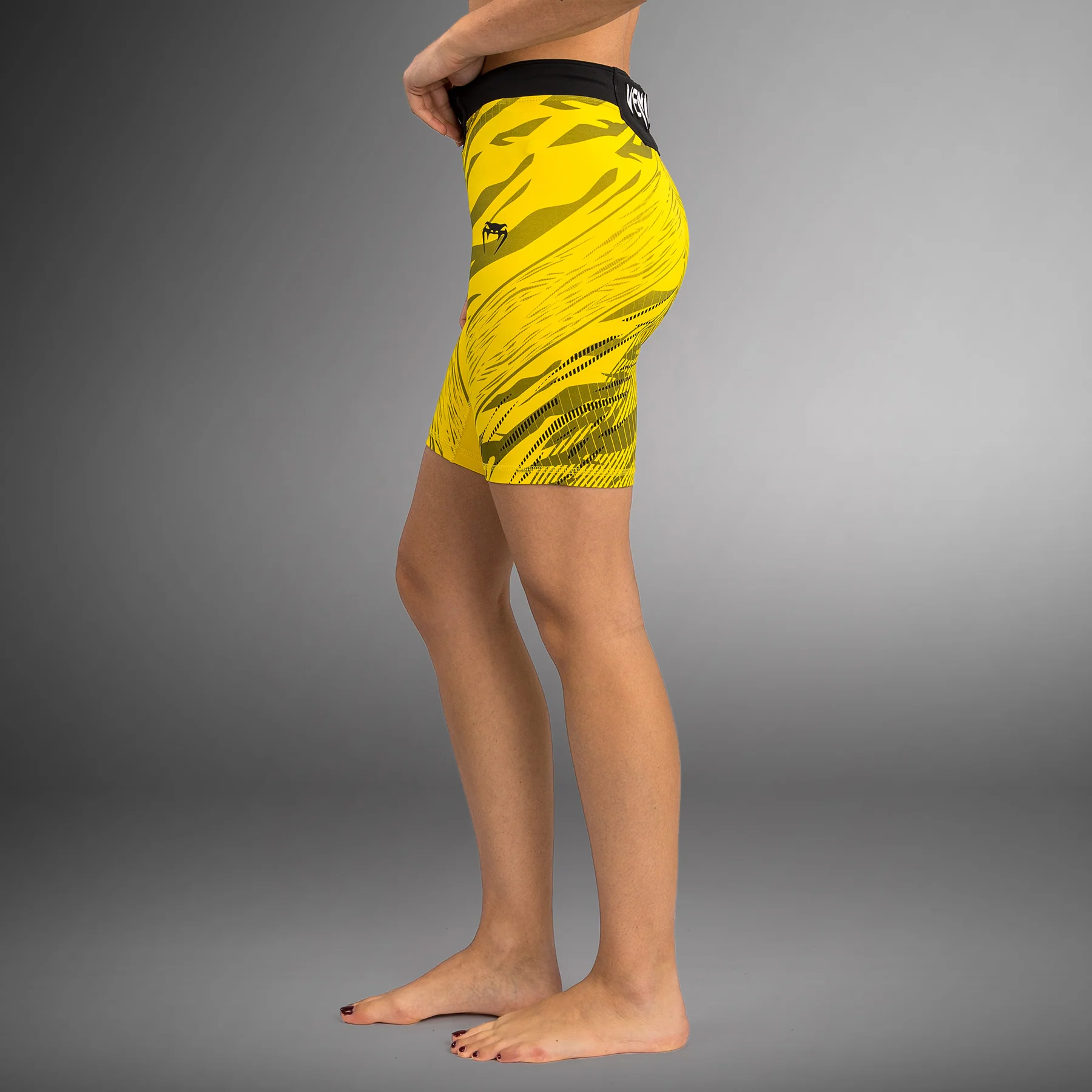 UFC Fusion by Venum Authentic Fight Night Women’s Vale Tudo Short - Long Fit - Yellow - Image 5