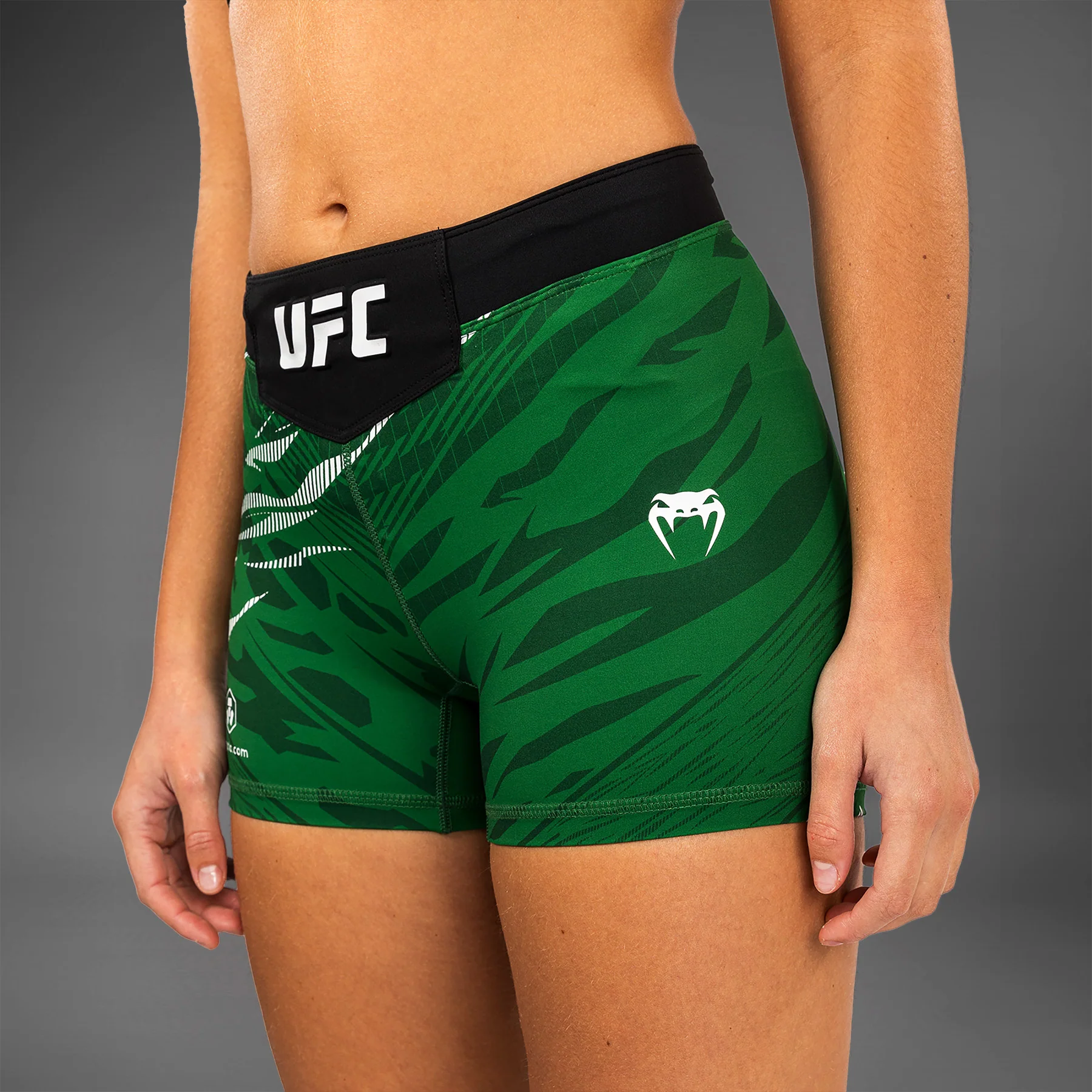UFC Fusion by Venum Authentic Fight Night Women’s Vale Tudo Short - Short Fit - Green - Image 5