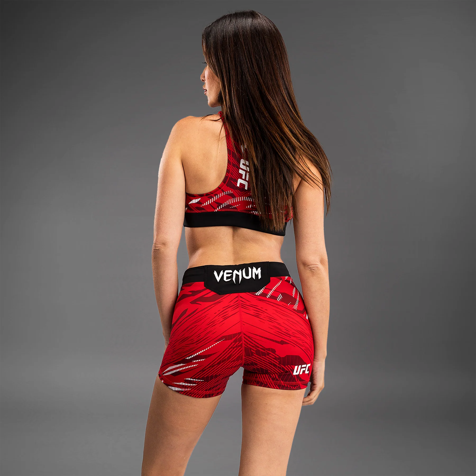 UFC Fusion by Venum Authentic Fight Night Women’s Vale Tudo Short - Short Fit - Red - Image 4