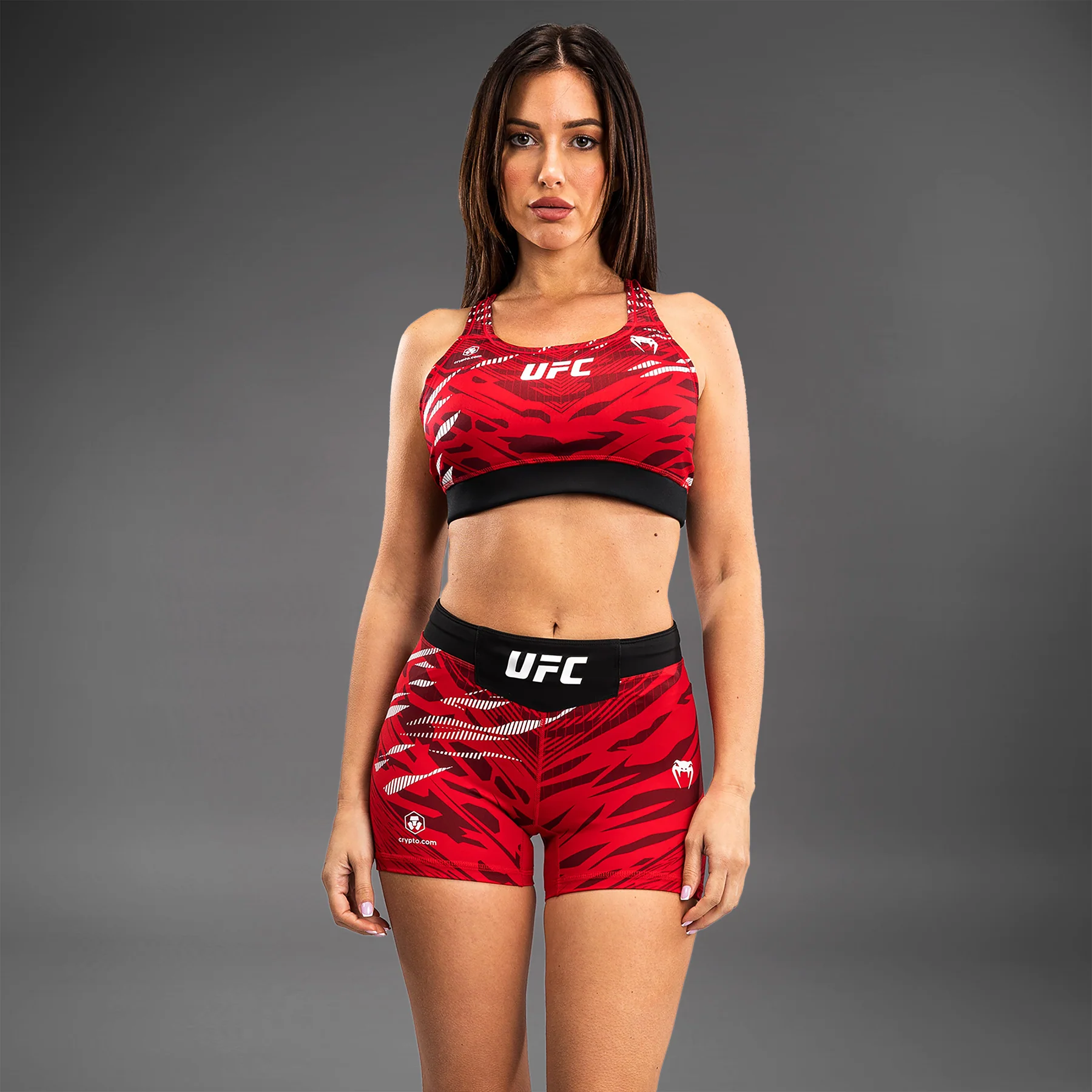 UFC Fusion by Venum Authentic Fight Night Women’s Vale Tudo Short - Short Fit - Red - Image 6