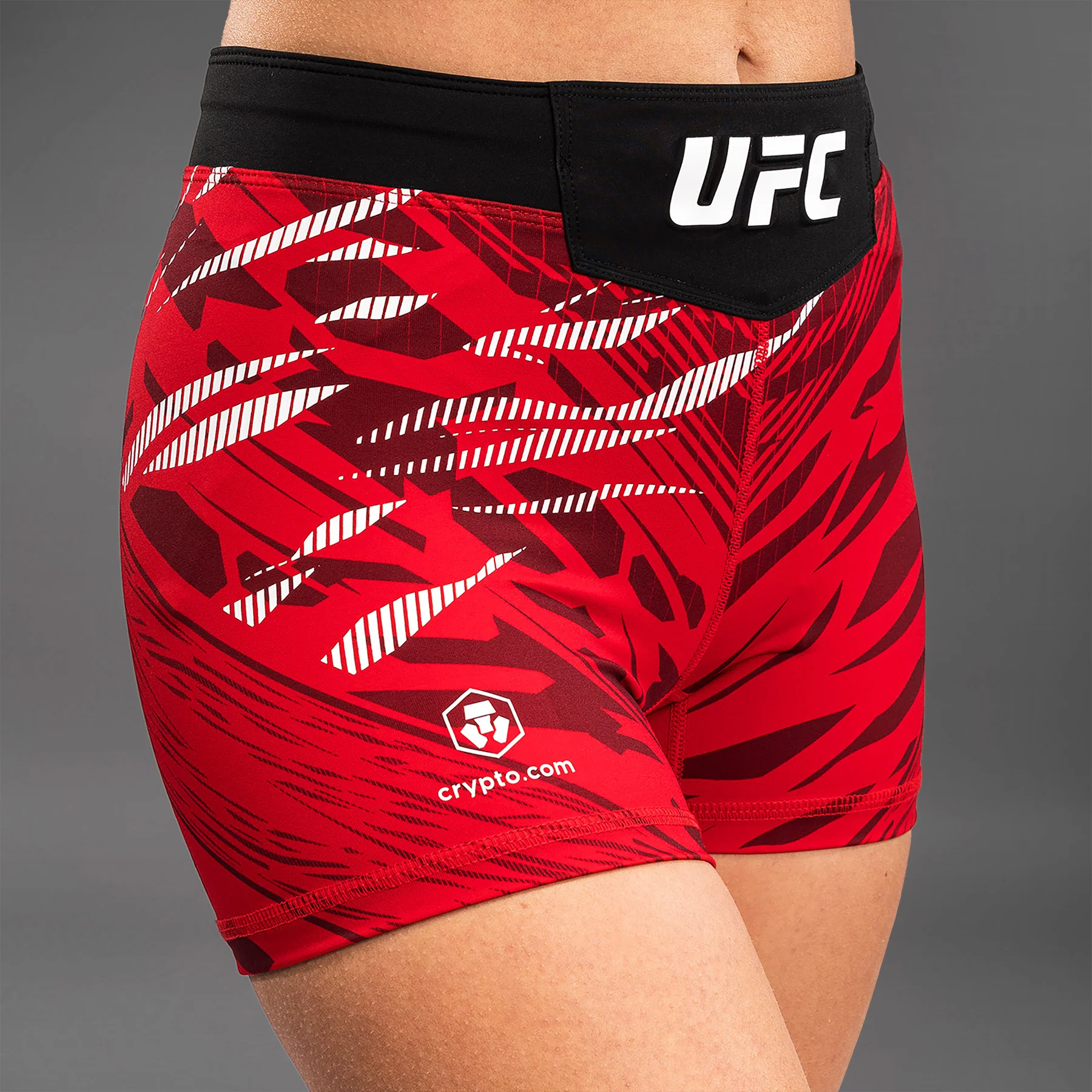 UFC Fusion by Venum Authentic Fight Night Women’s Vale Tudo Short - Short Fit - Red - Image 8