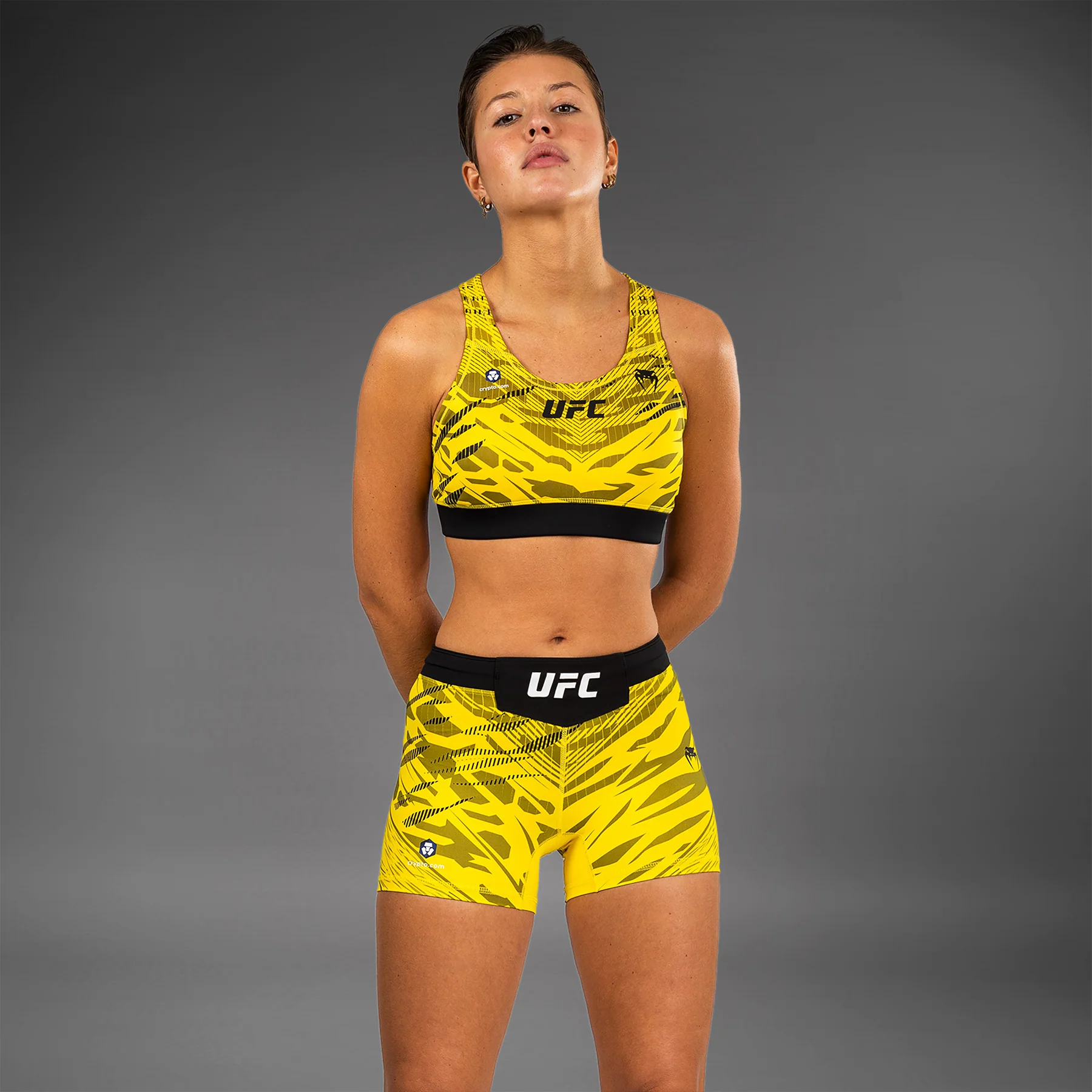 UFC Fusion by Venum Authentic Fight Night Women’s Vale Tudo Short - Short Fit - Yellow - Image 8