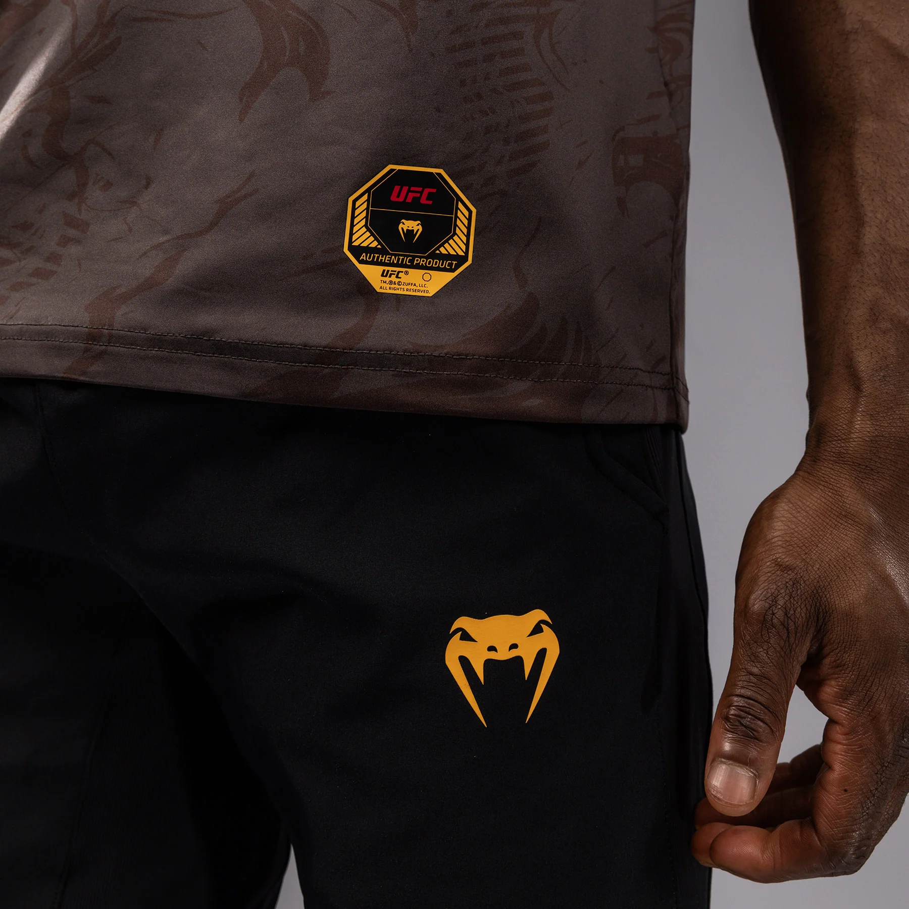 UFC Fusion by Venum Fight Week Men’s Dry-Tech T-Shirt - Earthen Brown - Image 9