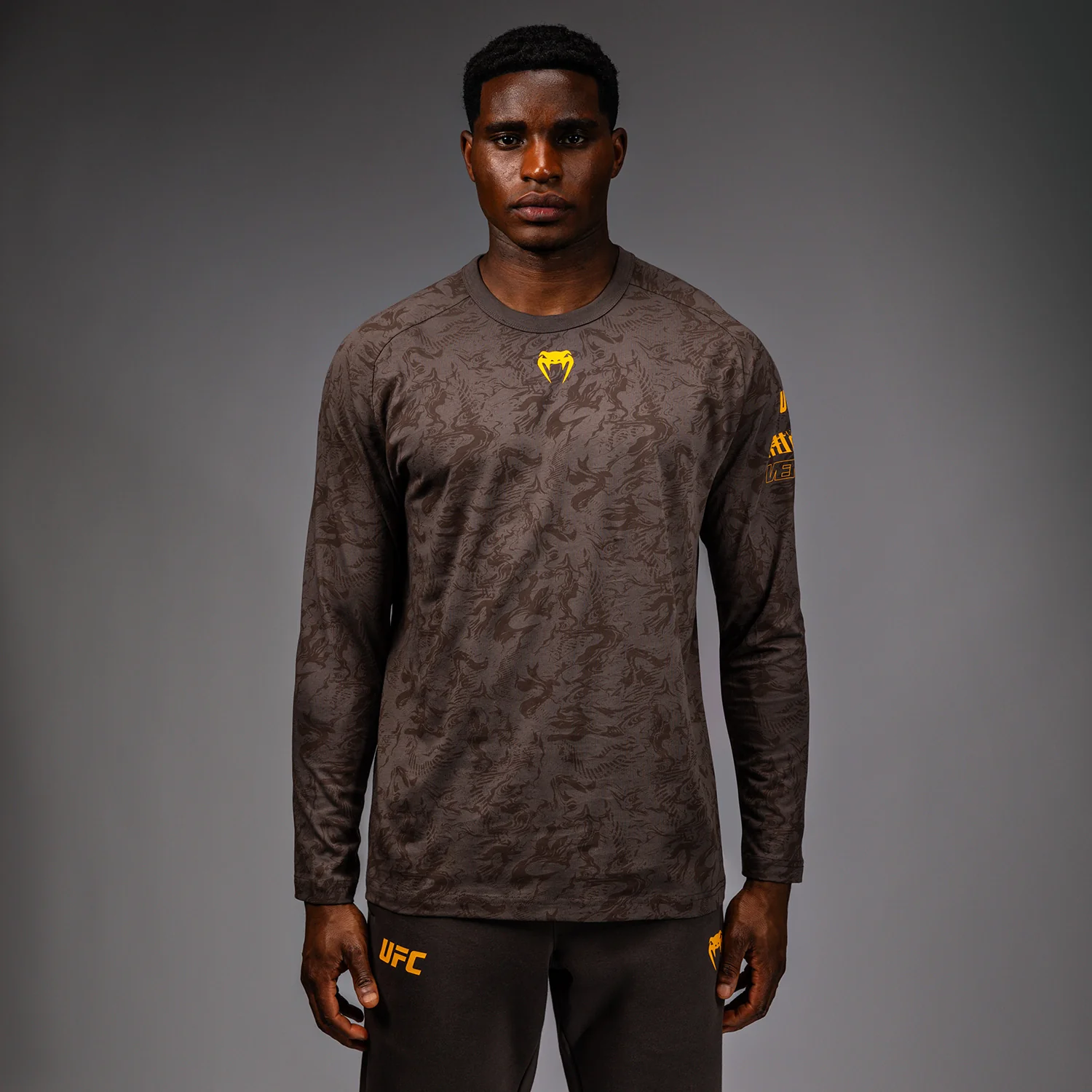 UFC Fusion by Venum Fight Week Men’s Long Sleeve T-Shirt - Earthen Brown