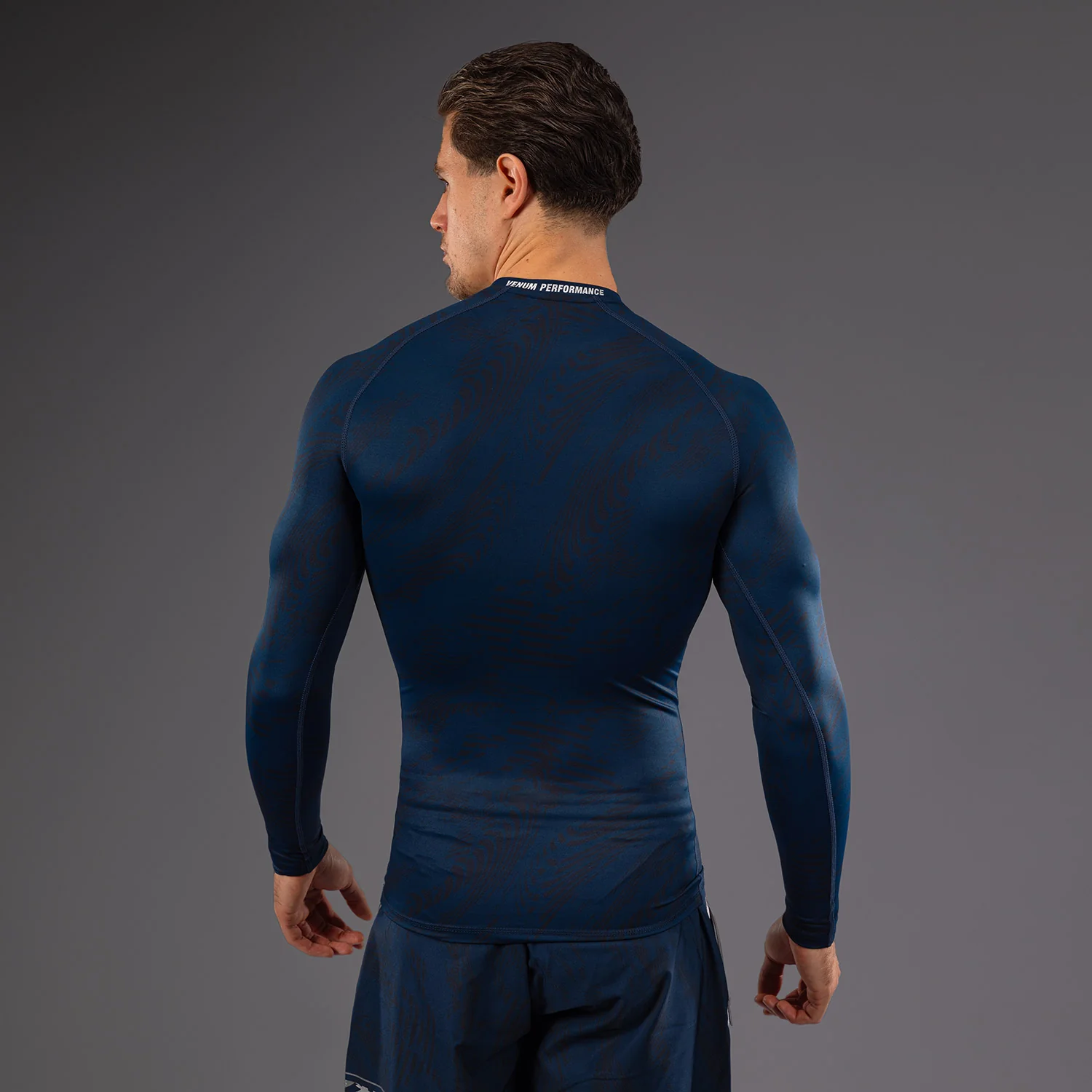 UFC Fusion by Venum Fight Week Men’s Performance Long Sleeve Rashguard - Oceanic Blue - Image 7