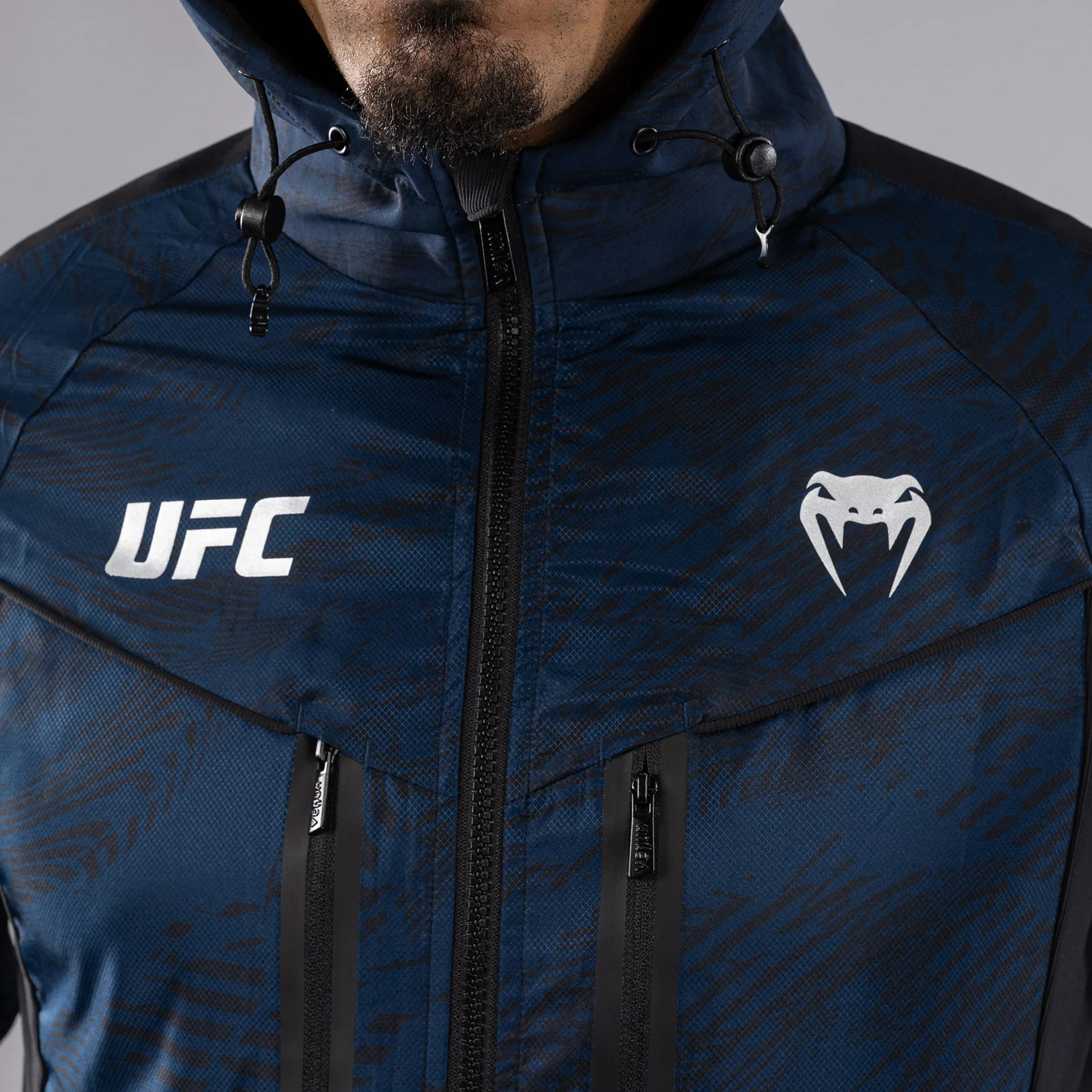 UFC Fusion by Venum Fight Week Men’s Zip Hoodie - Oceanic Blue - Image 7