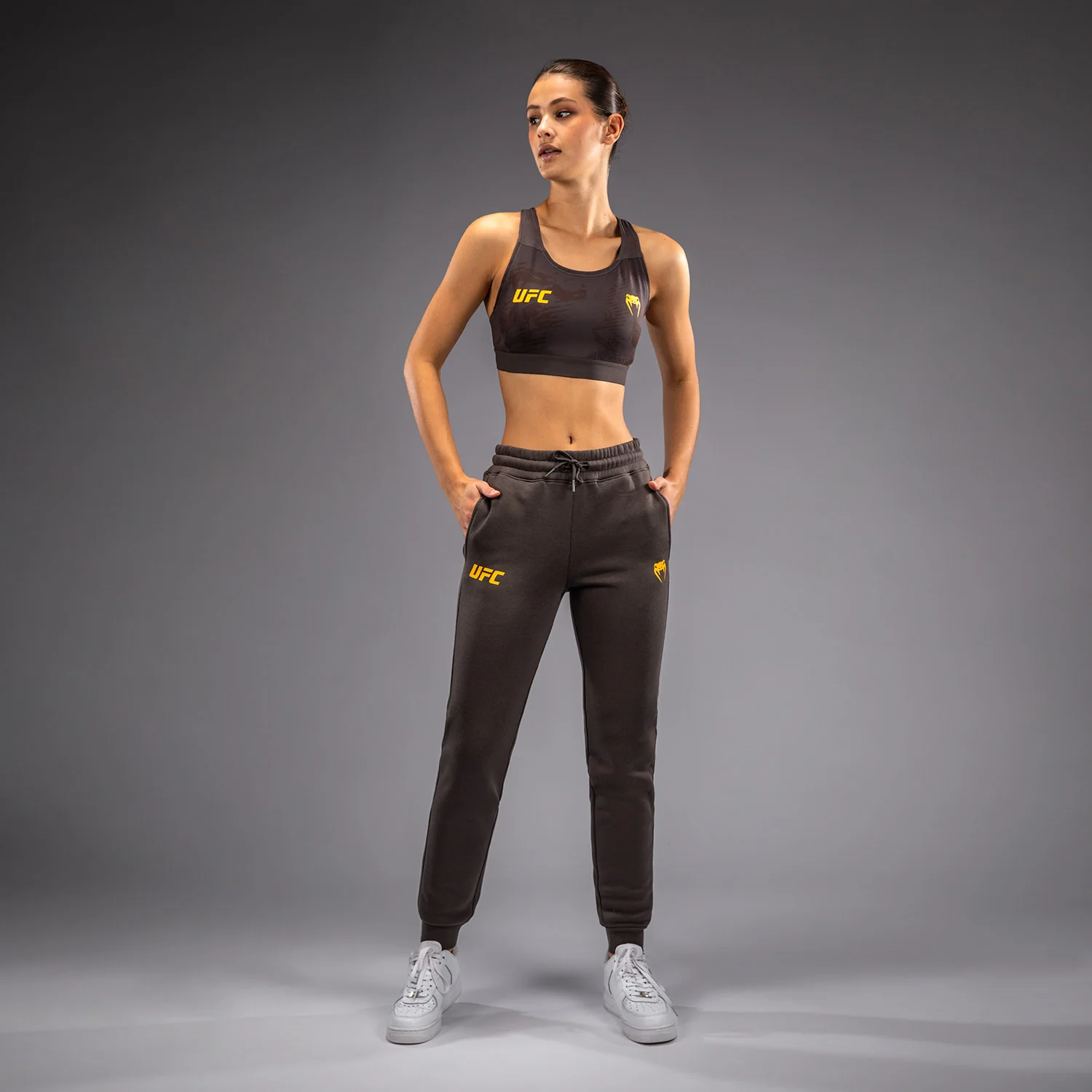 UFC Fusion by Venum Fight Week Women’s Cotton Pant - Solid Earthen Brown - Image 2