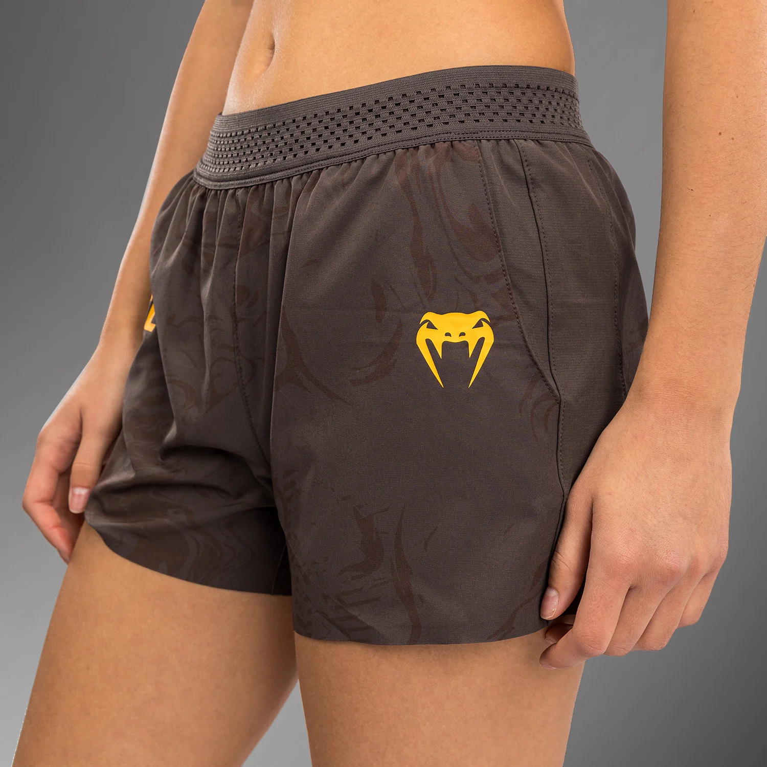 UFC Fusion by Venum Fight Week Women’s Performance Short - Earthen Brown - Image 6