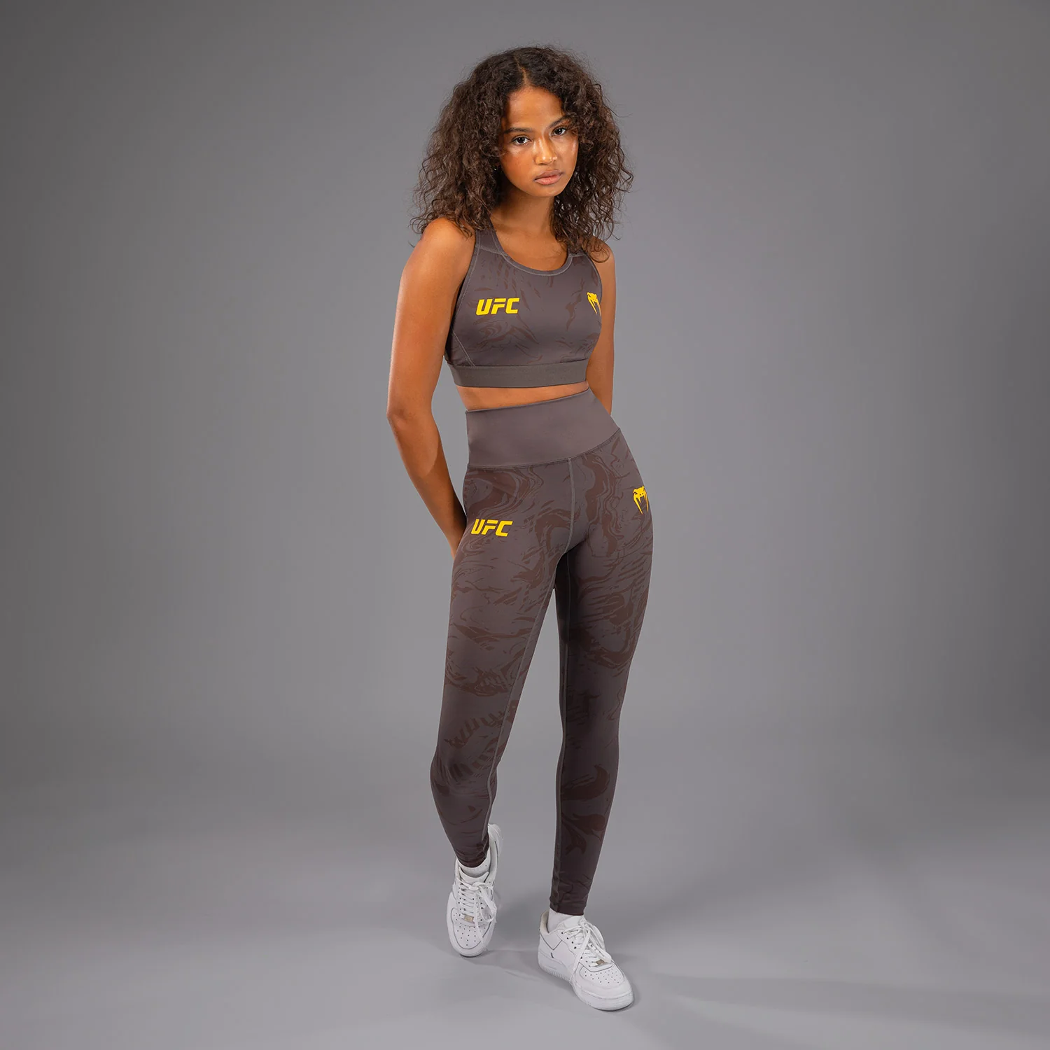 UFC Fusion by Venum Fight Week Women’s Performance Tight - Earthen Brown - Image 5