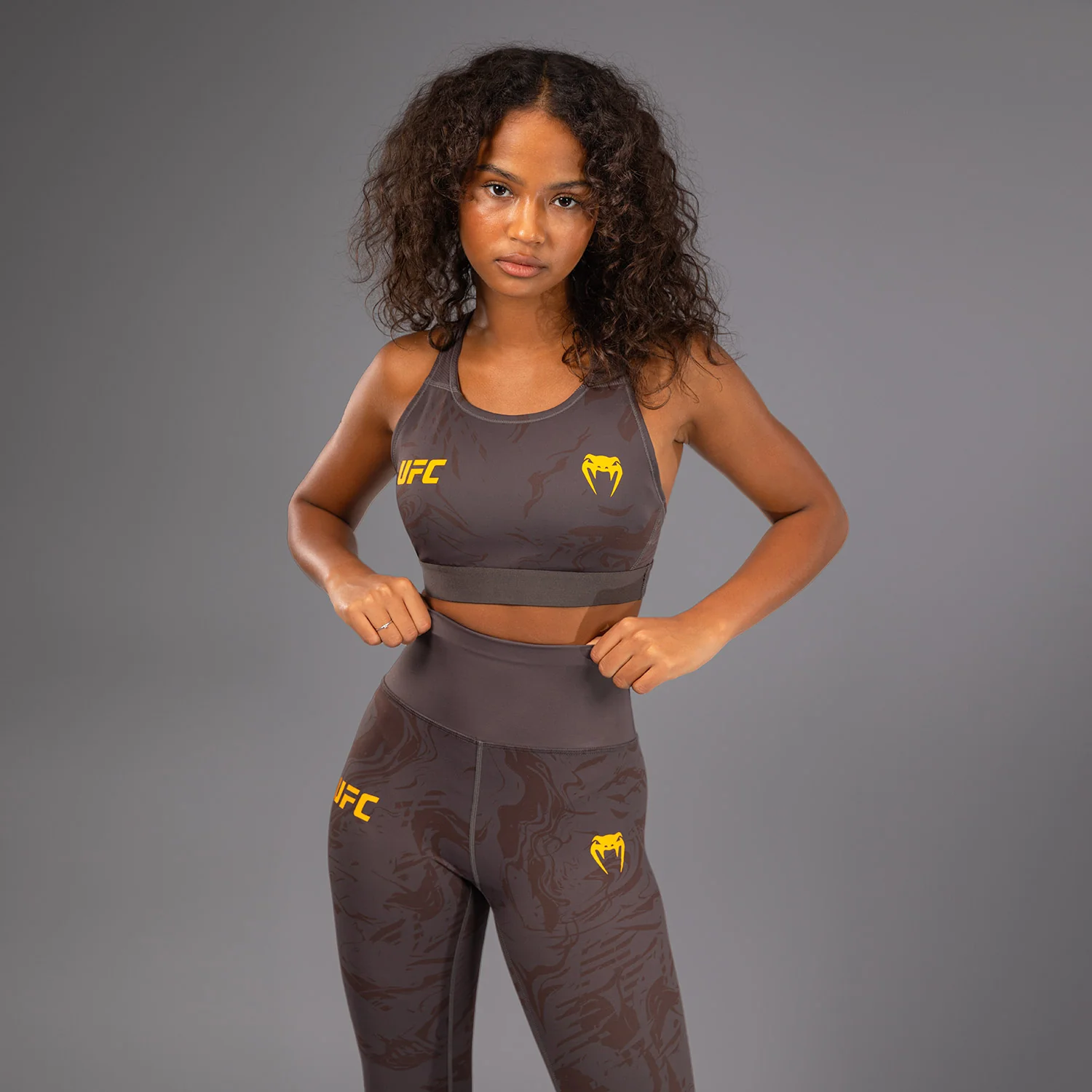 UFC Fusion by Venum Fight Week Women’s Performance Tight - Earthen Brown - Image 6