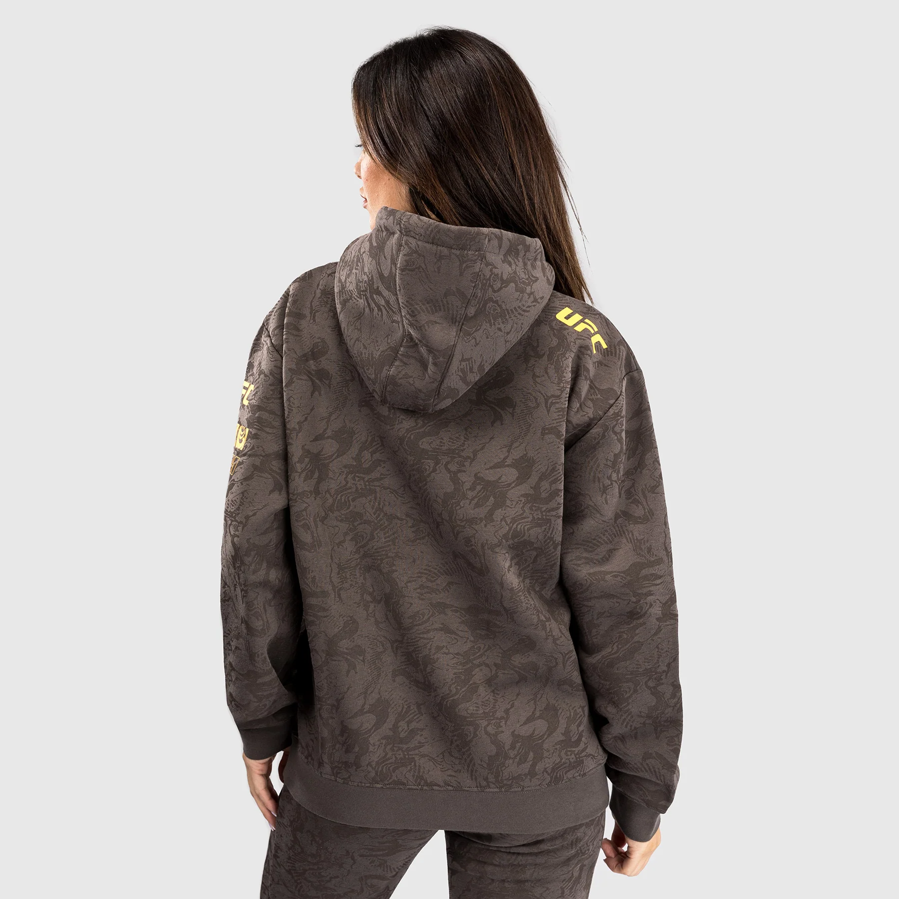 UFC Fusion by Venum Fight Week Women’s Pullover Hoodie - Earthen Brown - Image 4