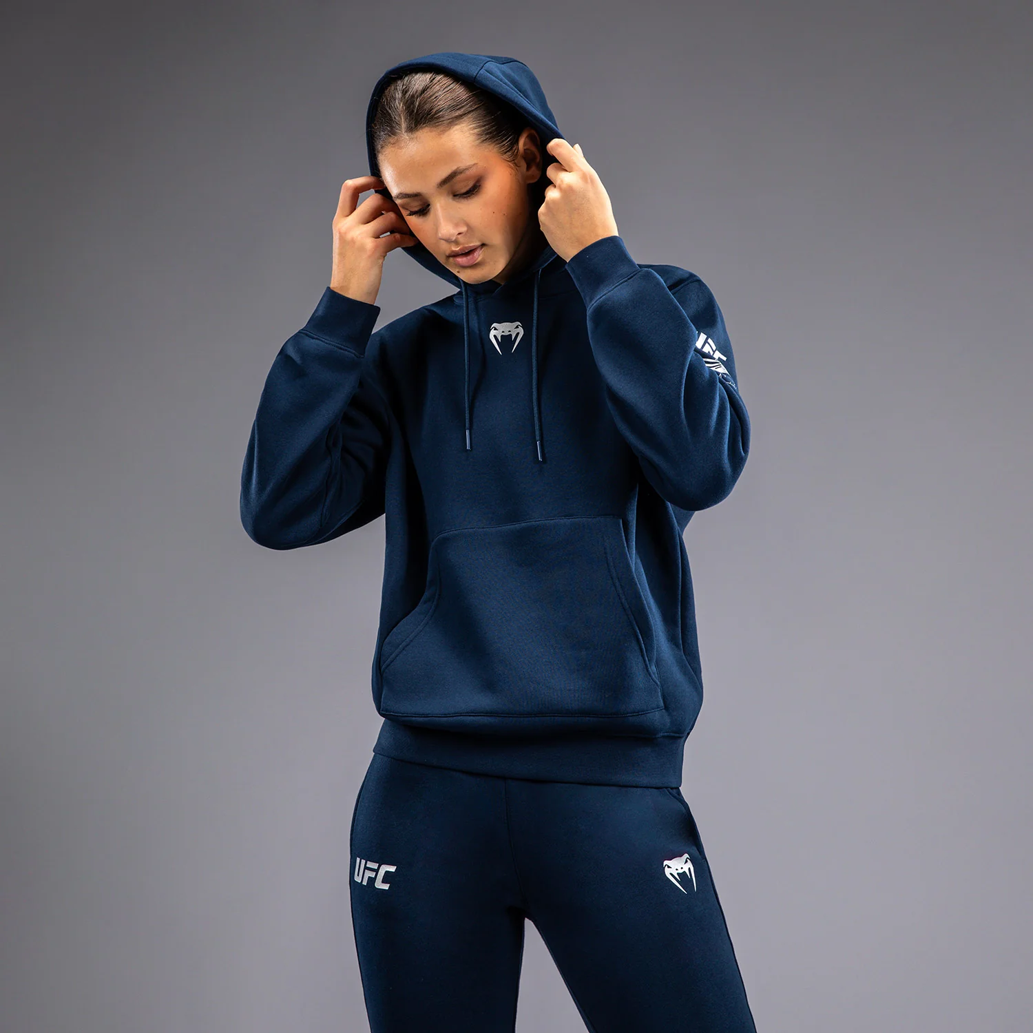 UFC Fusion by Venum Fight Week Women’s Pullover Hoodie - Solid Oceanic Blue